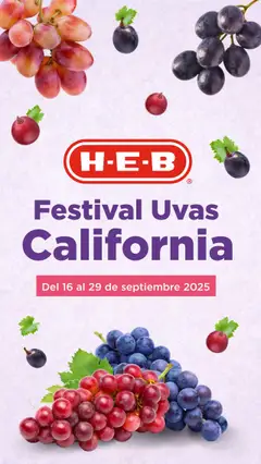 Vista previa de H-E-B - Folleto Festival Uvas, nuevo folleto de la tienda, válido en México a partir del 16.09.2025