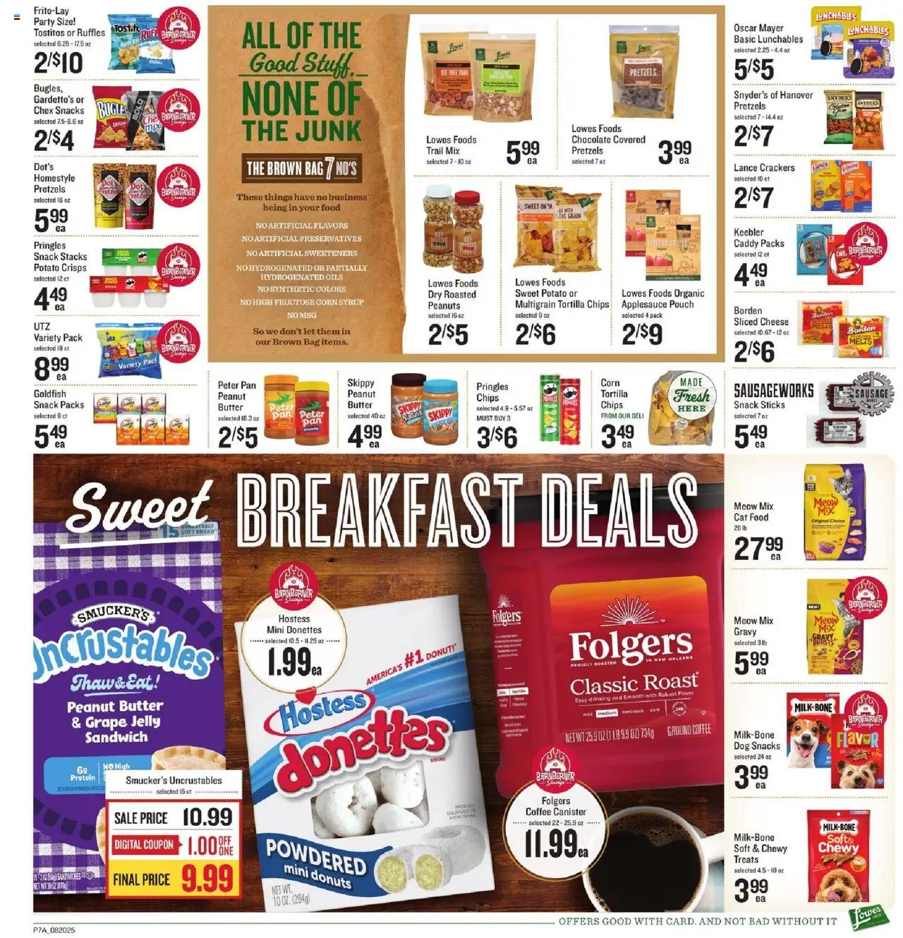 Lowes Foods Weekly Ad - valid from 20.08.2025 | Page: 10 | Products: Pan, Cat Food, Cheese, Chocolate
