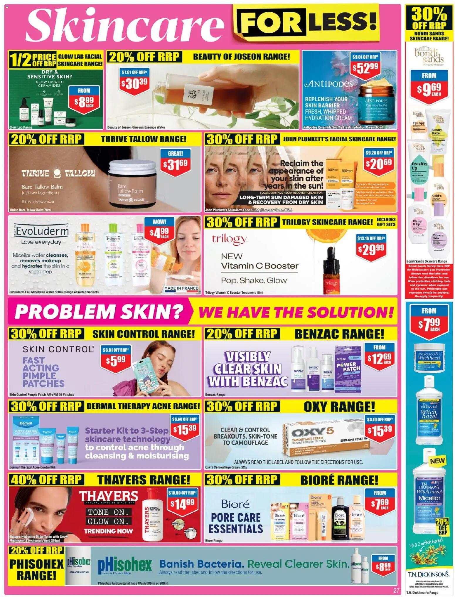 Chemist Warehouse catalogue - valid from 26.03.2026 | Page: 27 | Products: Micellar water, Acne, Sensitive skin, Treatment
