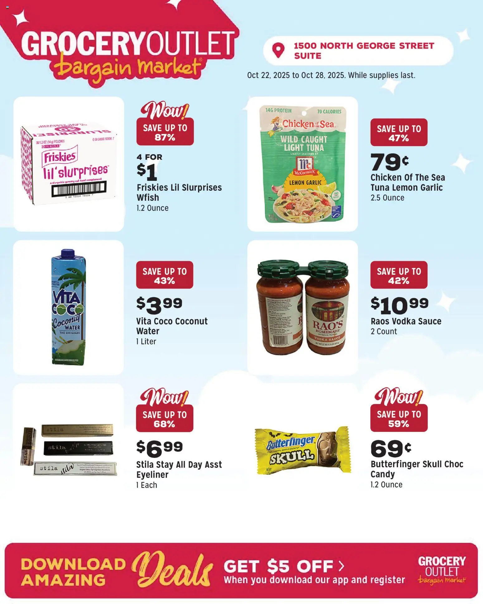 Grocery Outlet Weekly Ad - PA - valid from 22.10.2025 | Page: 9 | Products: Water, Sauce, Lemon, Garlic