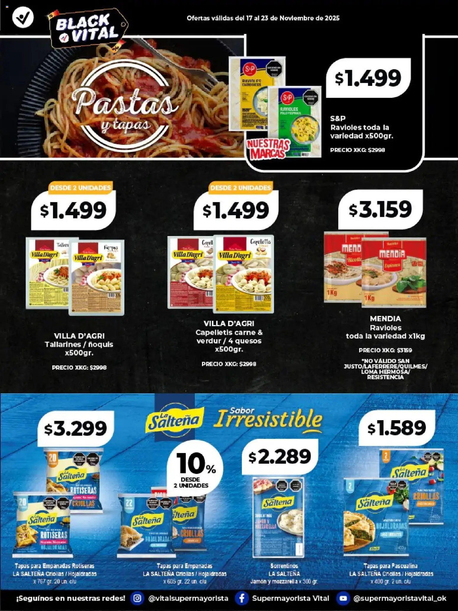 Vital - Especial de frescos - Posadas │ válido desde el 17.11.2025 | Página: 8 | Productos: Jamón, Ravioles, Ñoquis