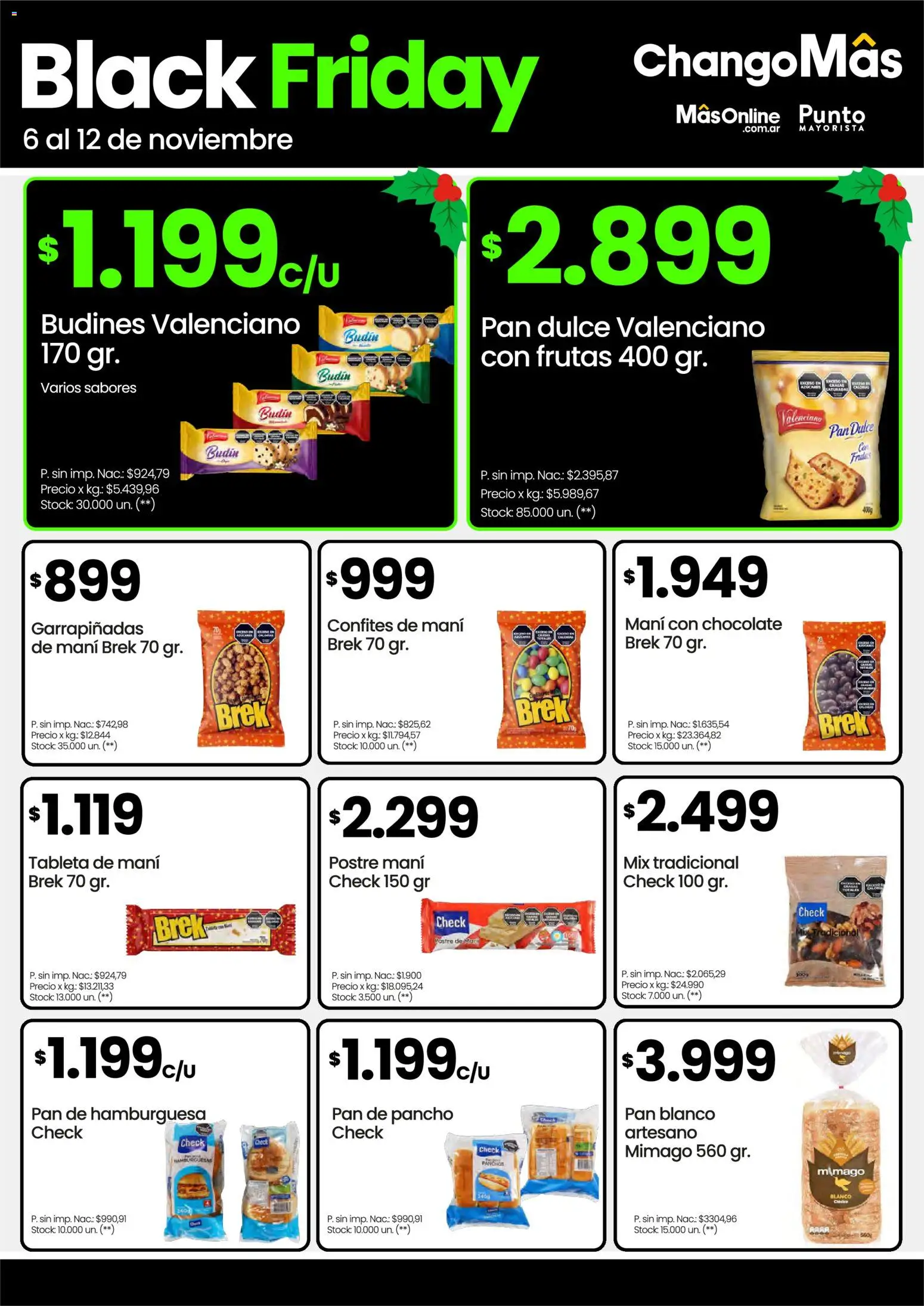 Changomas Black Friday │ válido desde el 06.11.2025 | Página: 14 | Productos: Budín, Mani, Pan, Chocolate