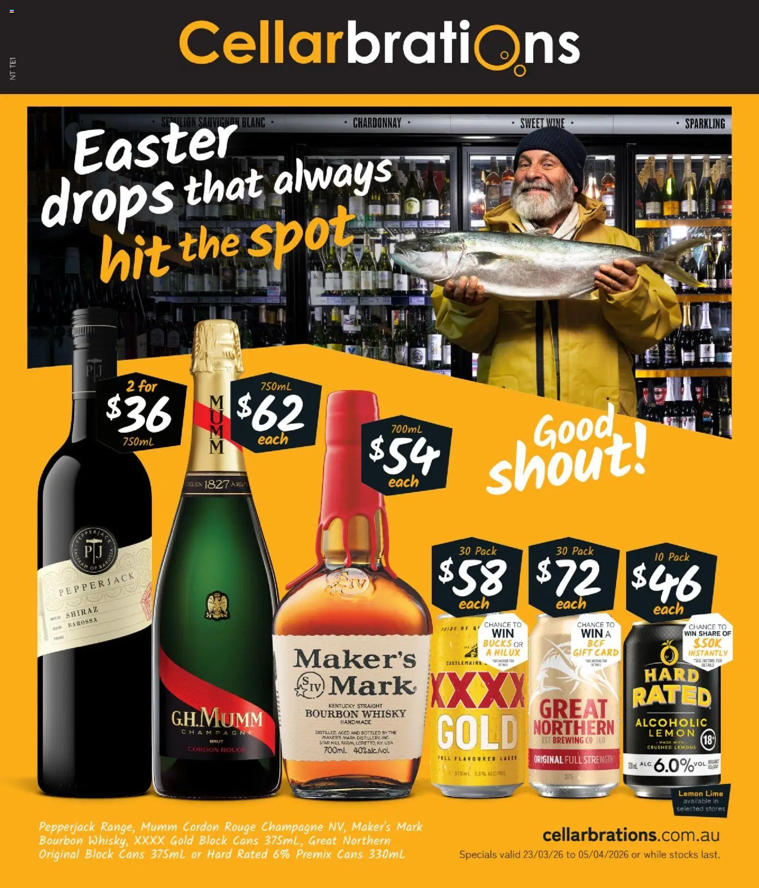 Cellarbrations catalogue - valid from 23.03.2026 | Page: 1 | Products: Handmade, Wine, Bourbon, Lime