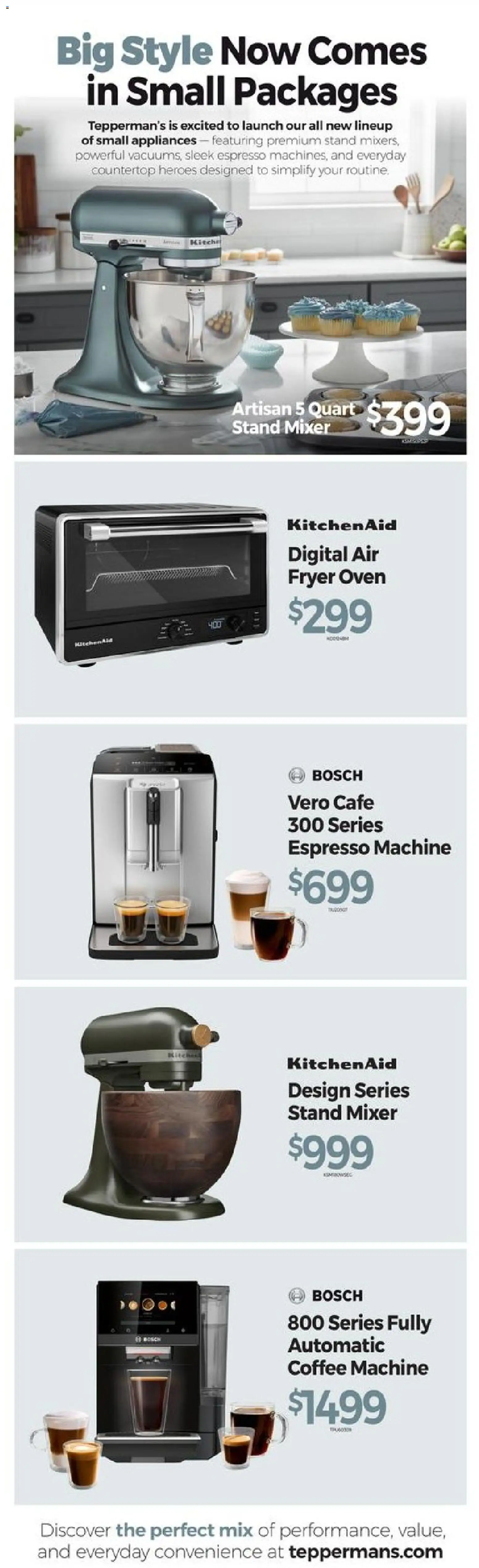 Tepperman's flyer valid from 24.04.2026 | Page: 2 | Products: Oven, Mixer, Fryer, Coffee