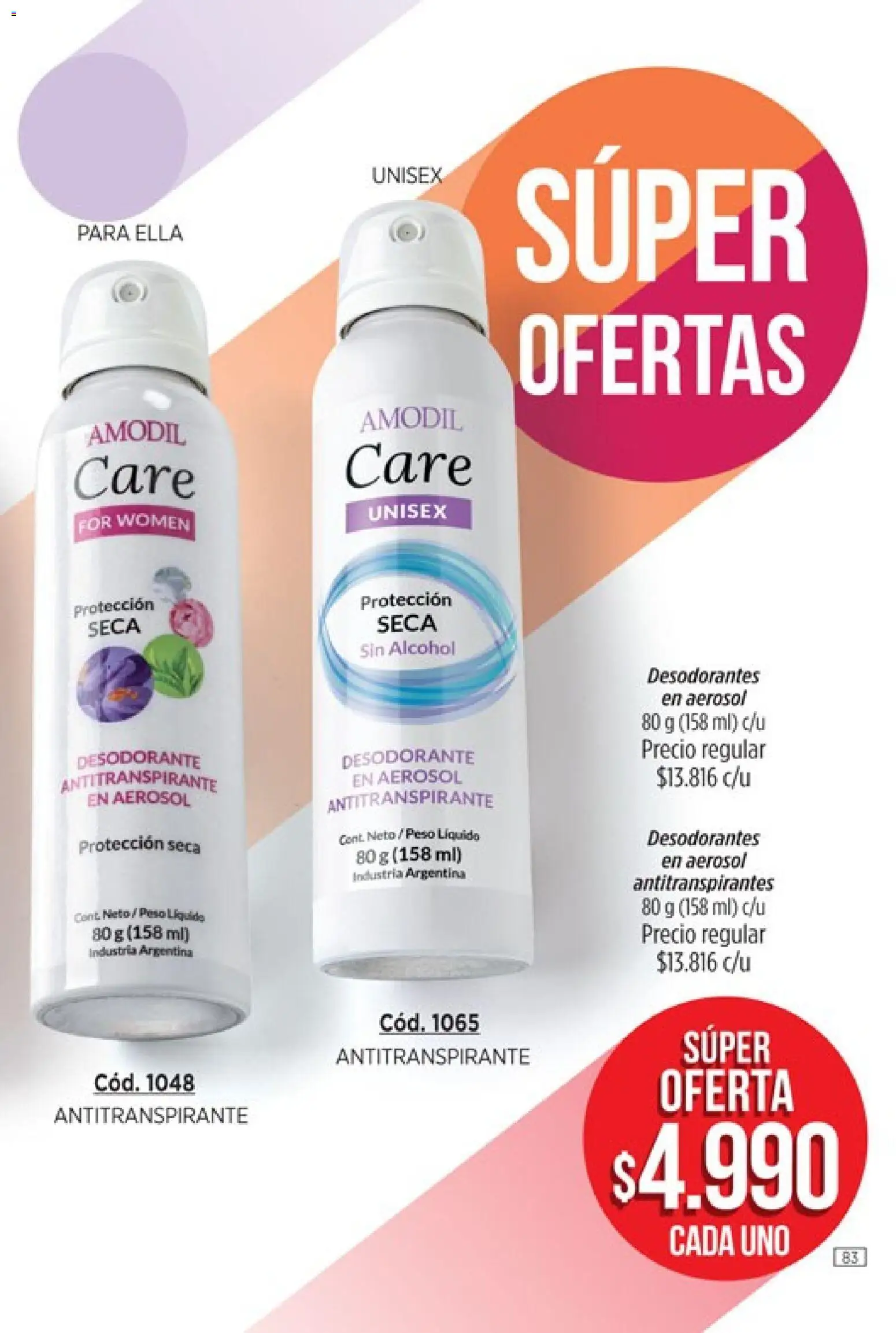 Catálogo Amodil Campaña 5 │ válido desde el 01.03.2026 | Página: 83 | Productos: Peso, Desodorante, Antitranspirante