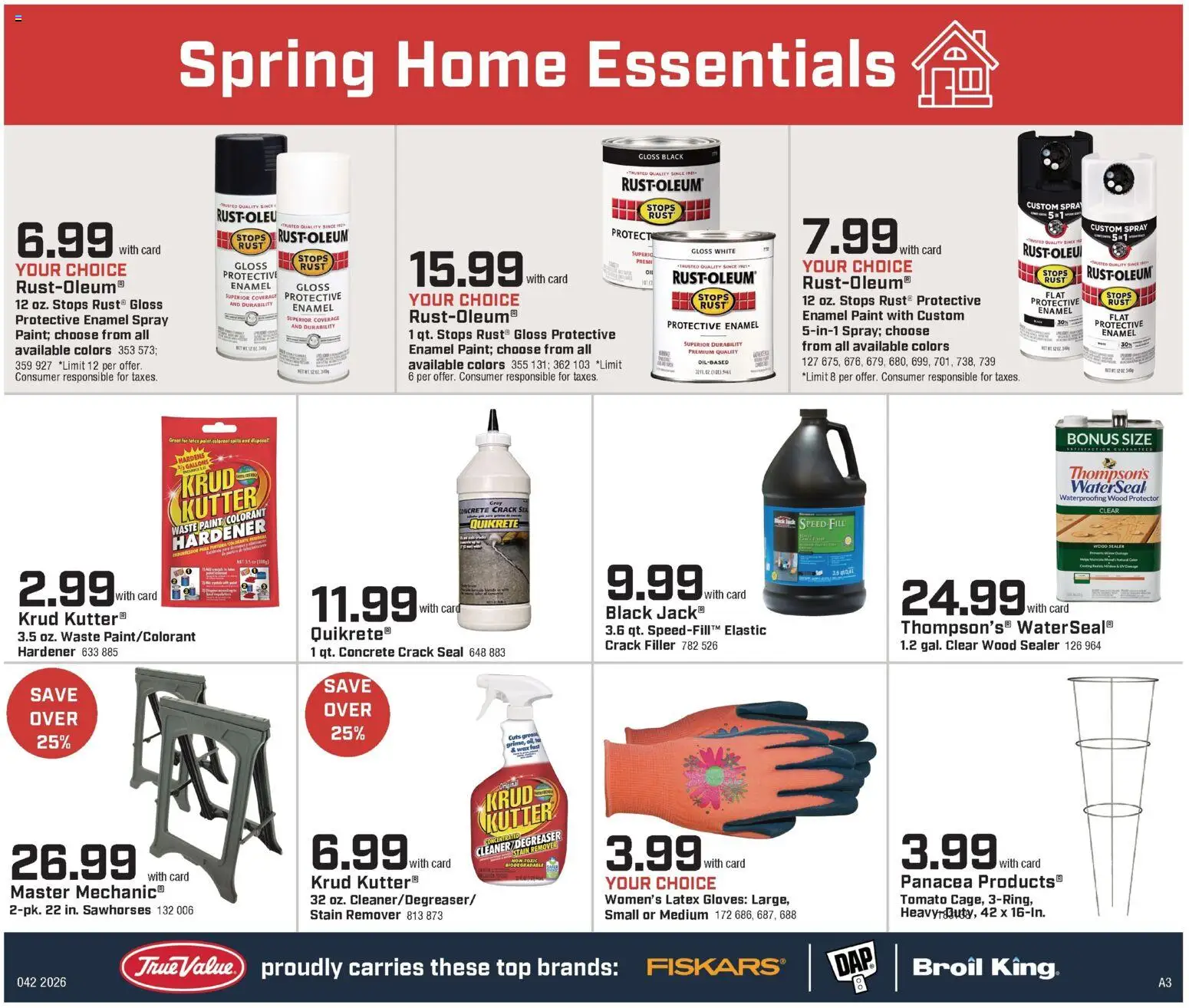 Family Fare True Value Ad - valid from 29.03.2026 | Page: 3 | Products: Stain remover, Gloves