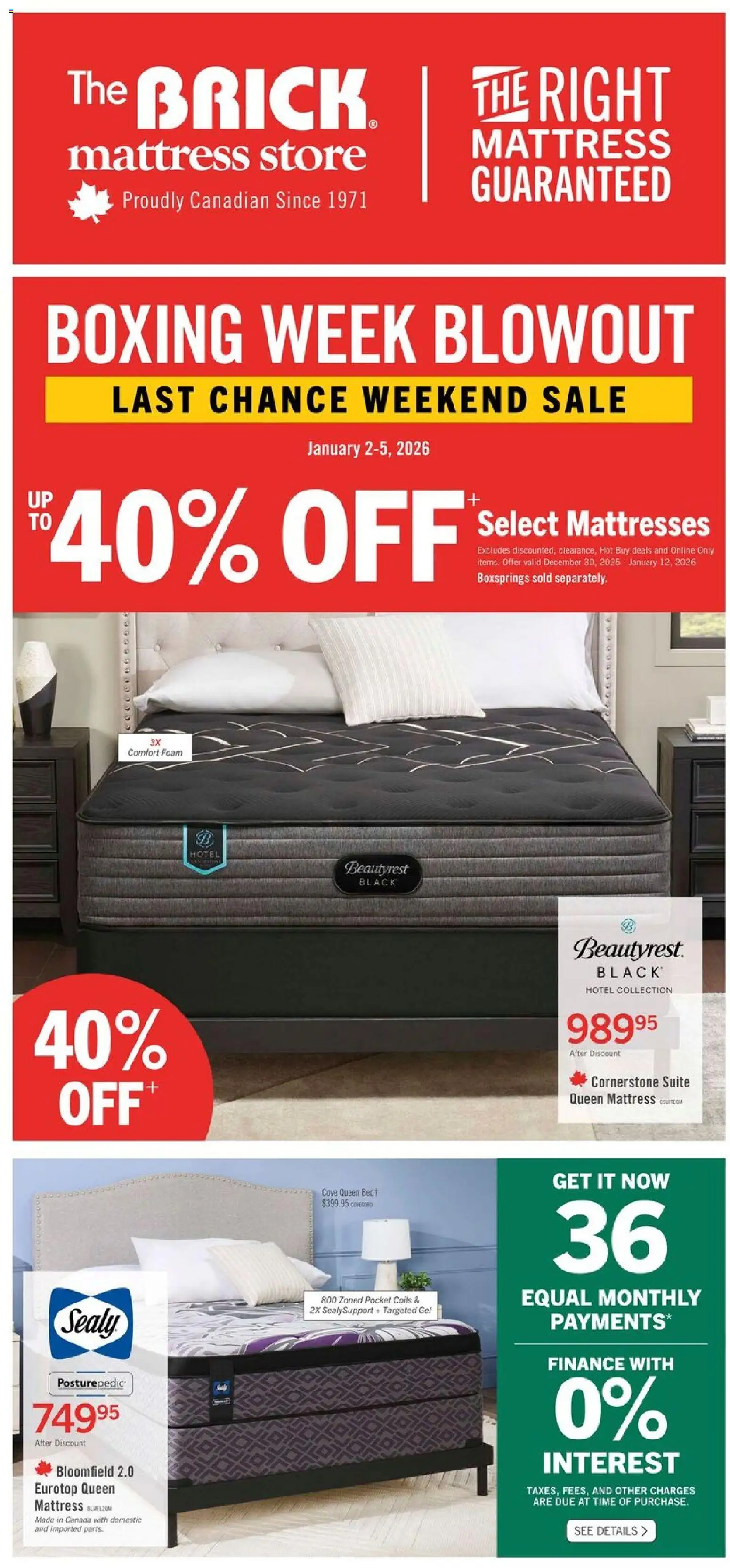 The Brick flyer valid from 30.12.2025 | Page: 1 | Products: Mattress