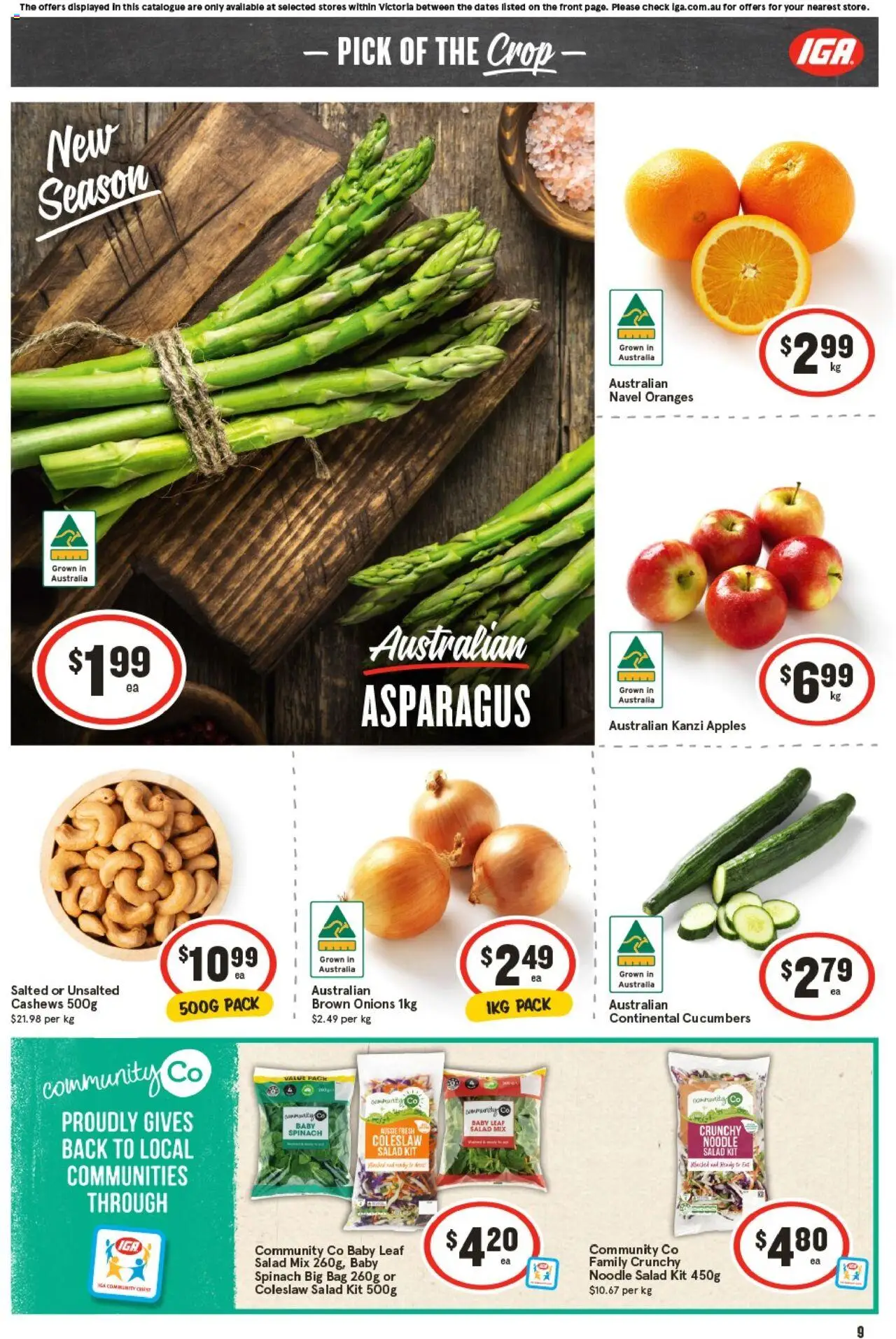 IGA catalogue - valid from 24.09.2025 | Page: 12 | Products: Oranges, Cucumbers, Onions, Bag