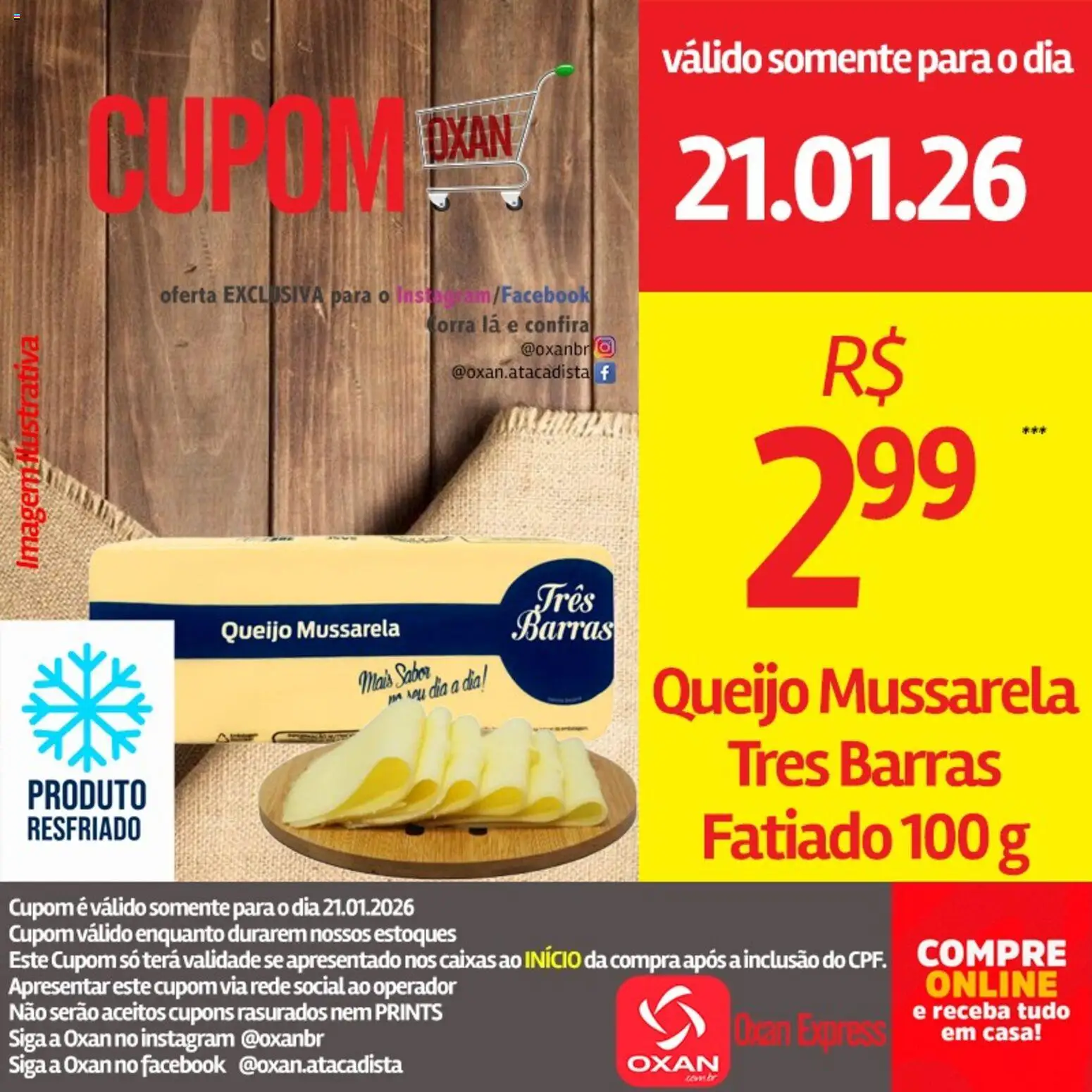 Oxan Atacadista Folheto - válido de 21.01.2026 | Página: 25 | Produtos: Queijo, Mussarela