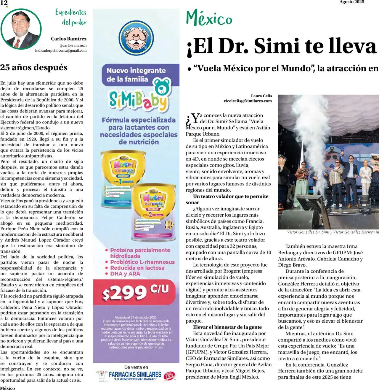 Nuevas ofertas de Farmacias Similares válidas en toda la República Mexicana desde el 01.08.2025. ¡Encuentra las mejores ofertas en Farmacias Similares - Catálogo! | Página: 12 | Productos: Leche, Prensa, Té, Sobre