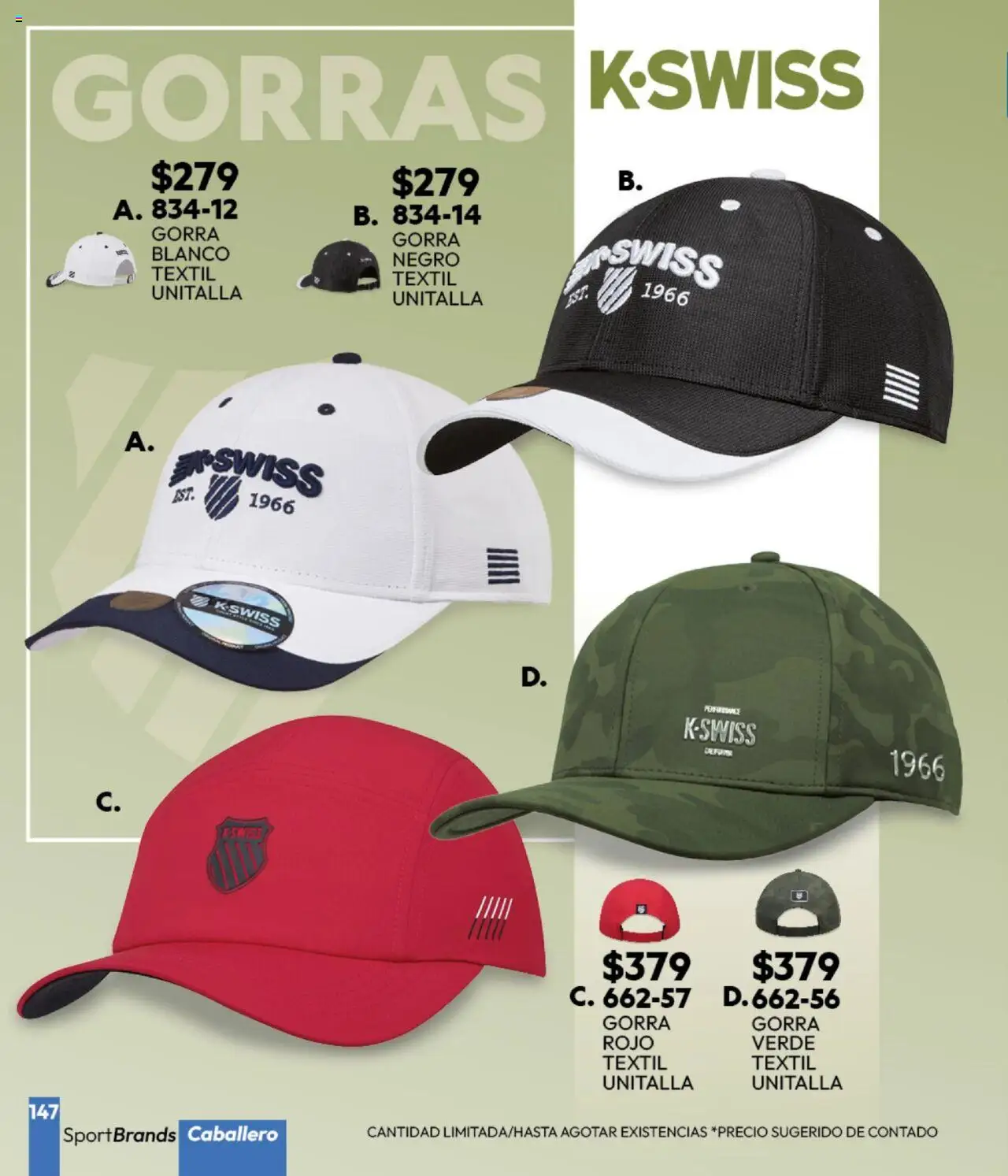 Nuevas ofertas de Cklass válidas en toda la República Mexicana desde el 16.09.2025. ¡Encuentra las mejores ofertas en Cklass - Catálogo Invierno Sportbrands! | Página: 148 | Productos: Gorra