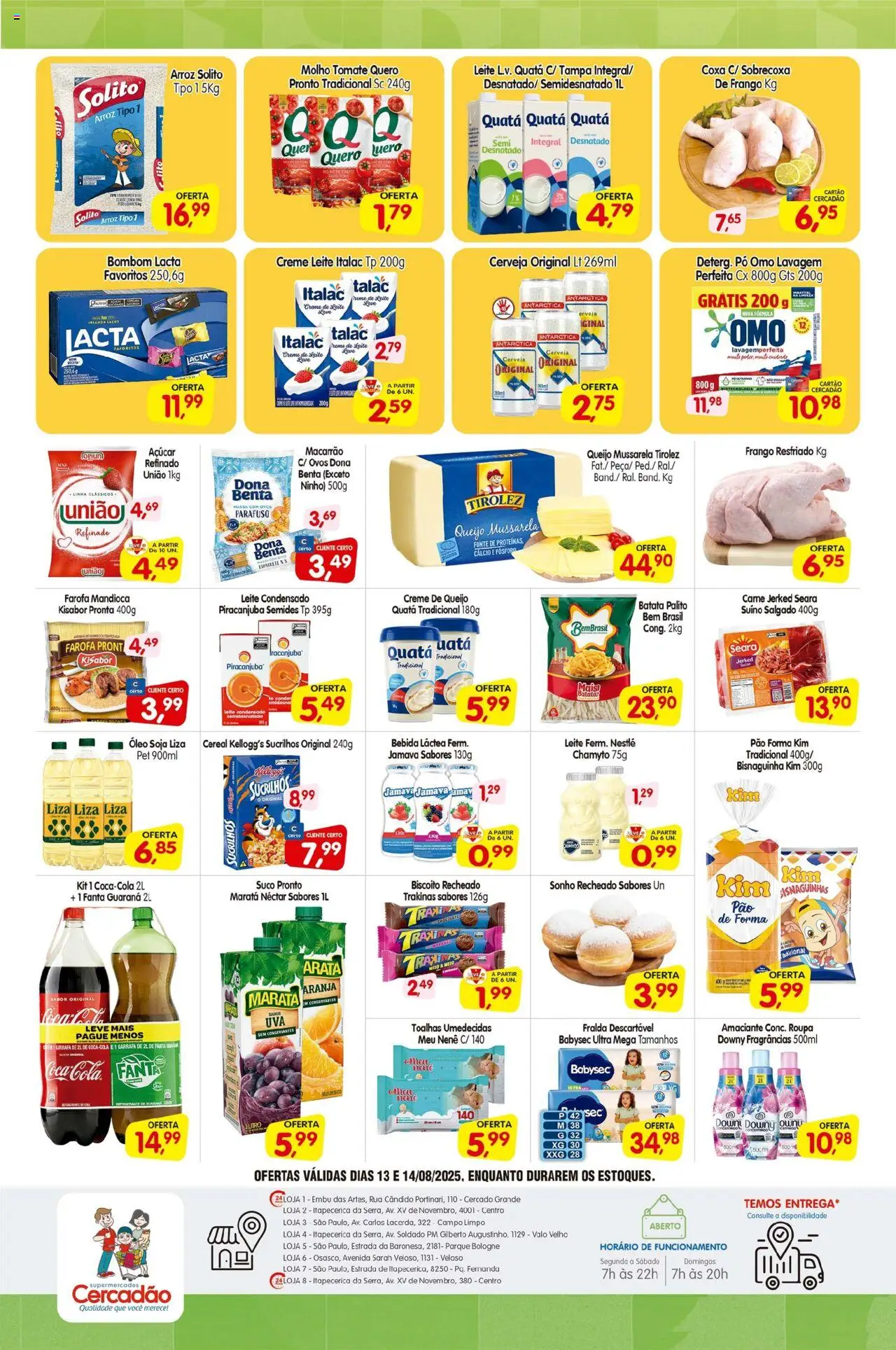 Cercadão Folheto - válido de 13.08.2025 | Página: 2 | Produtos: Guaraná, Óleo, Cerveja, Frango