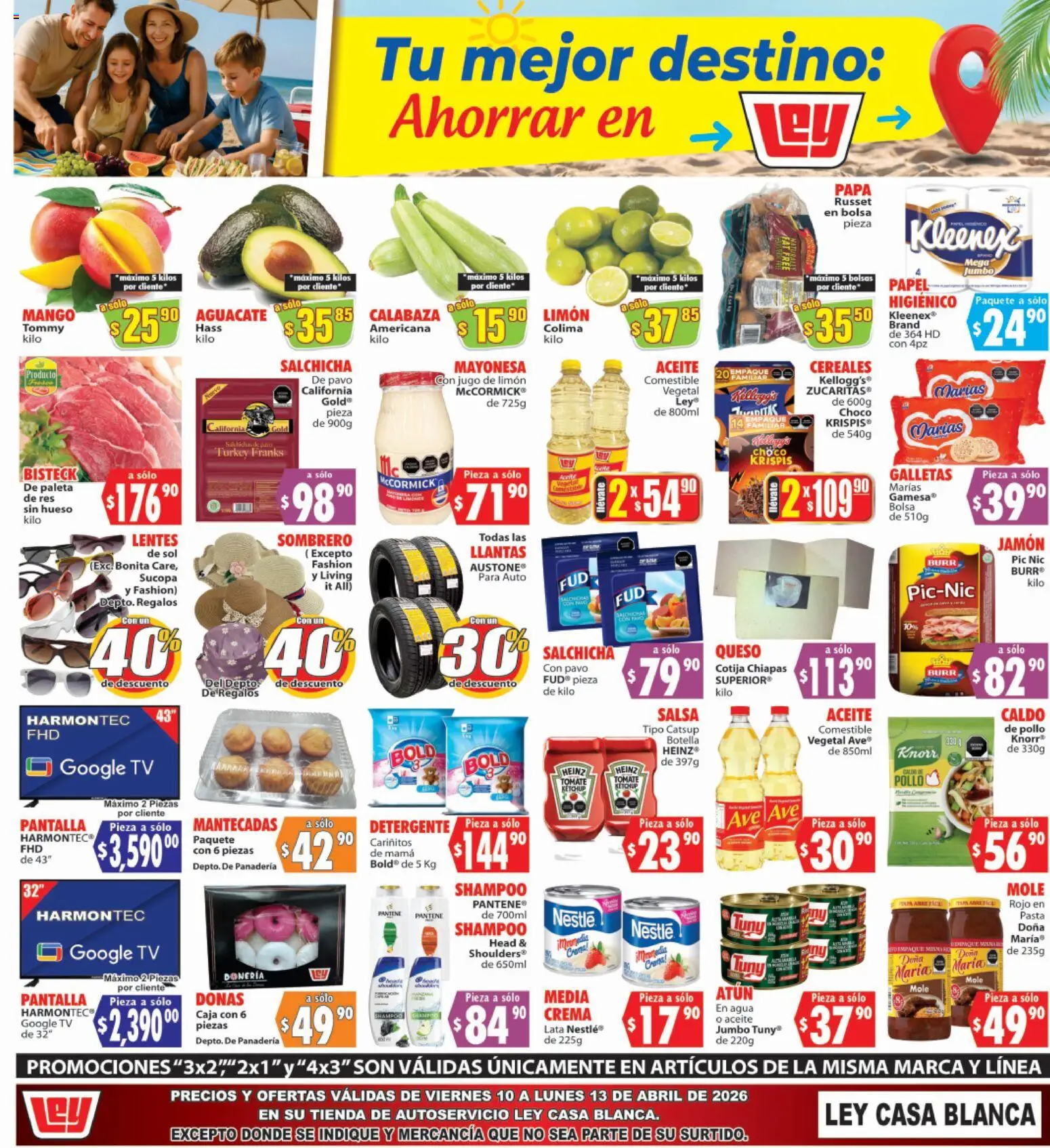 Nuevas ofertas de Casa Ley válidas en toda la República Mexicana desde el 10.04.2026. ¡Encuentra las mejores ofertas en Casa Ley folleto Autoservicio Ley Casa Blanca! | Página: 2 | Productos: Papa, Paleta, Bolsa, Jugo