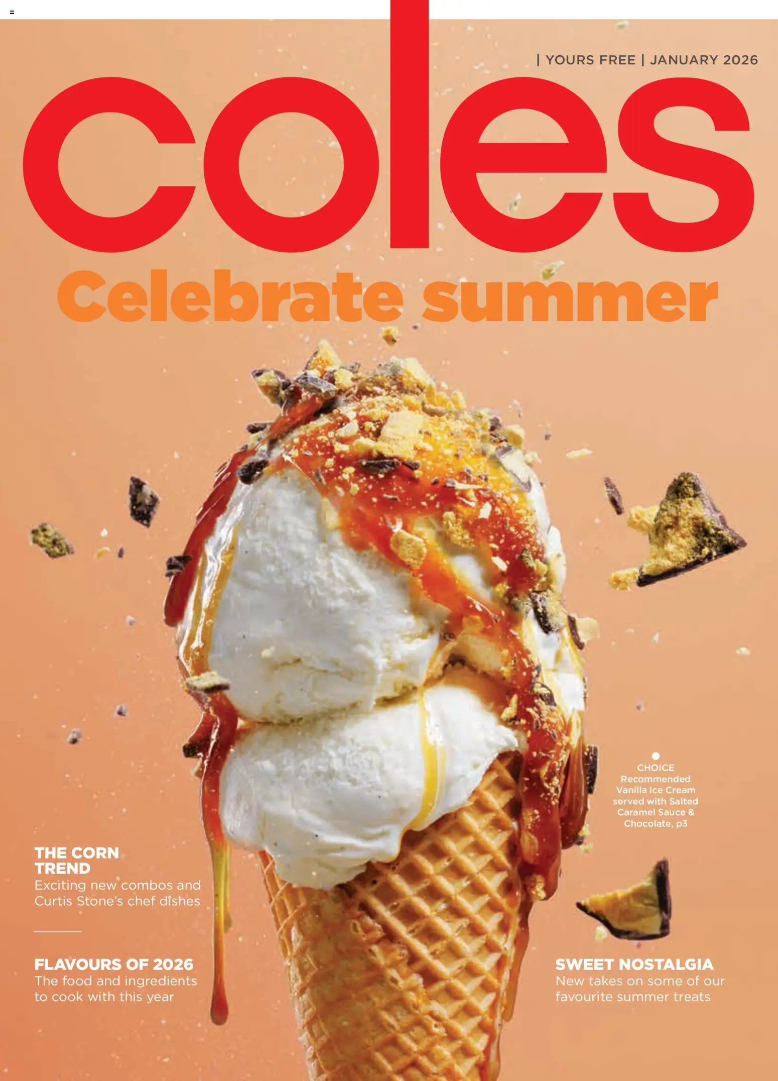 Coles catalogue - valid from 02.01.2026 | Page: 1 | Products: Cream, Ice cream, Sauce