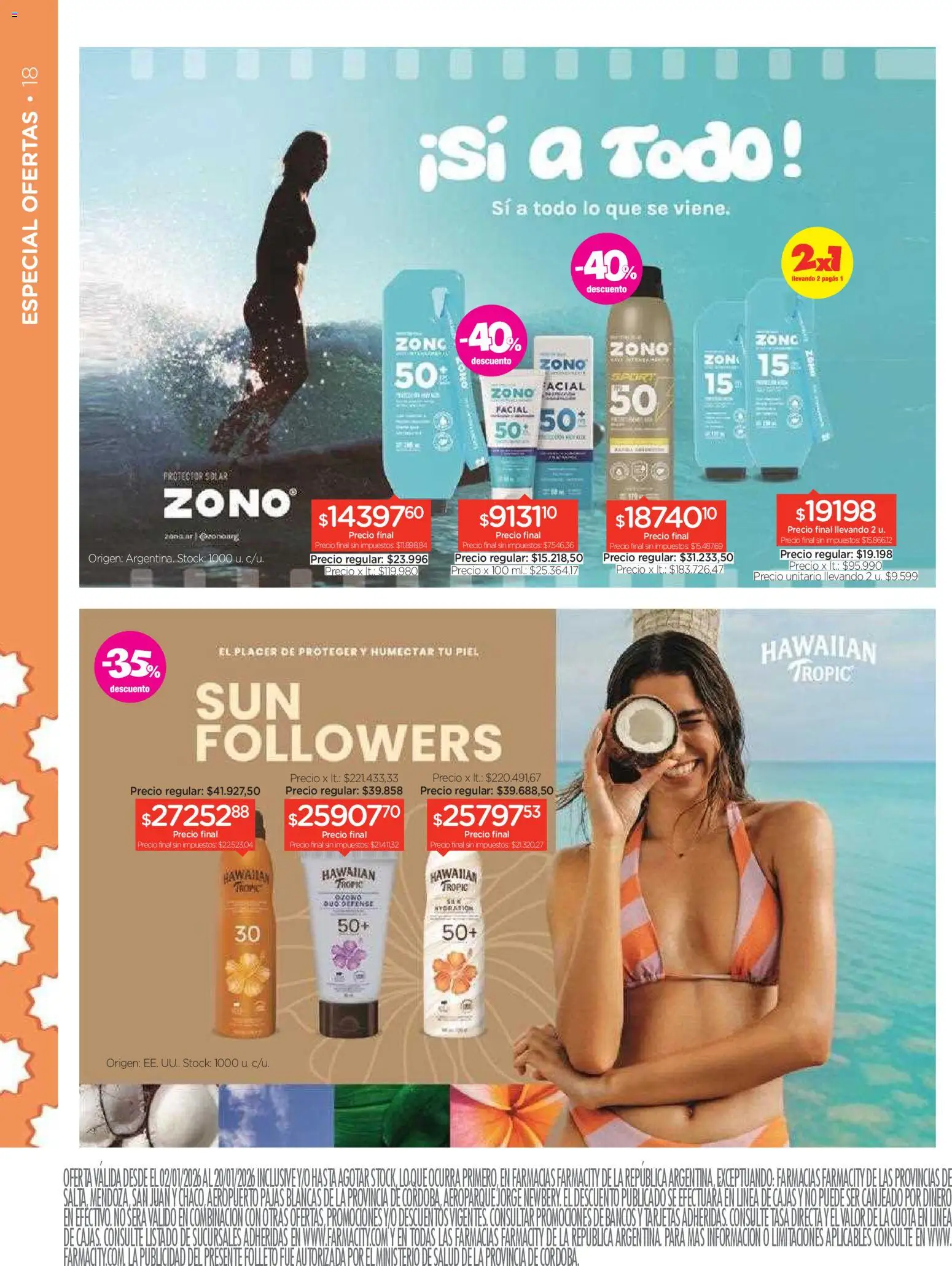 Farmacity catálogo │ válido desde el 02.01.2026 | Página: 18 | Productos: Protector solar