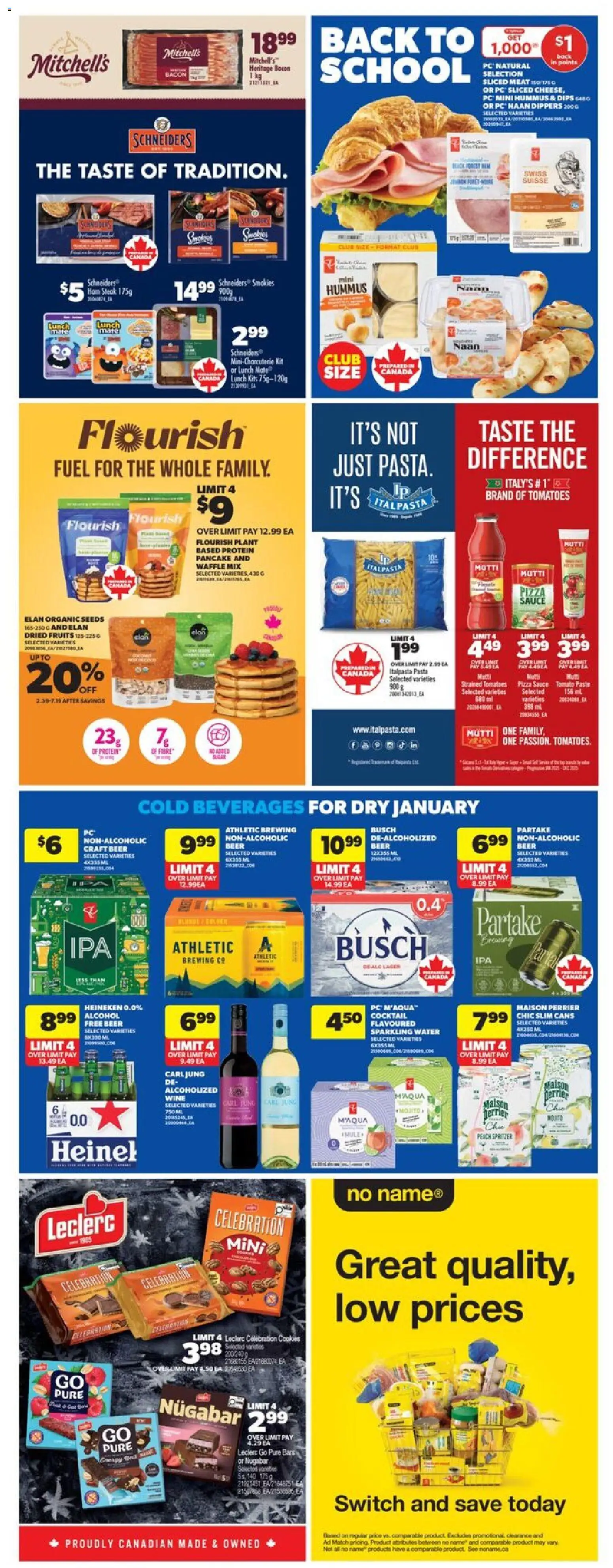 Real Canadian Superstore flyer valid from 08.01.2026 | Page: 37 | Products: Pasta, PC, Wine, Tomatoes