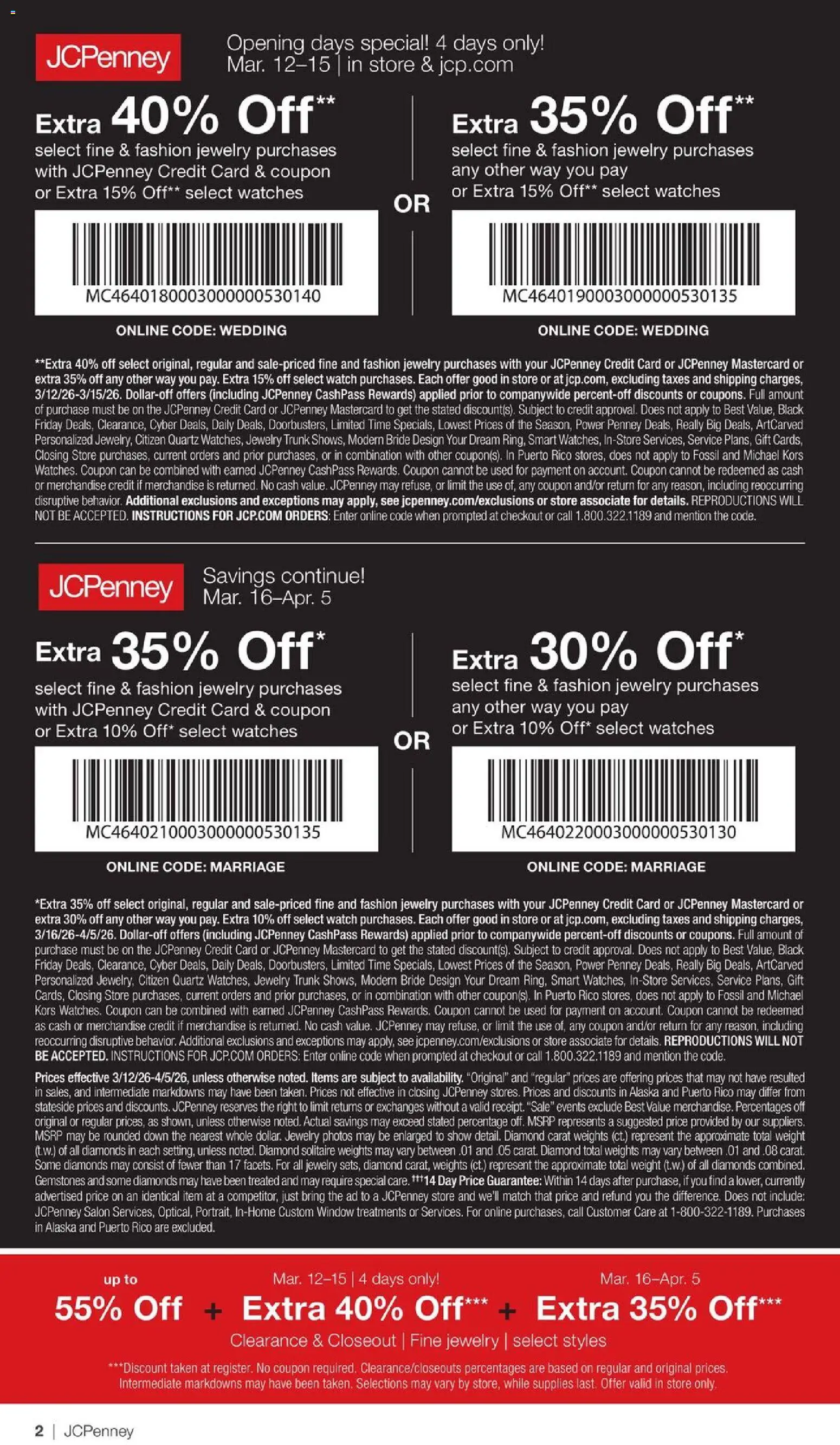 JCPenney Jewelry Sale - valid from 12.03.2026 | Page: 52 | Products: Watches, Watch, Weight