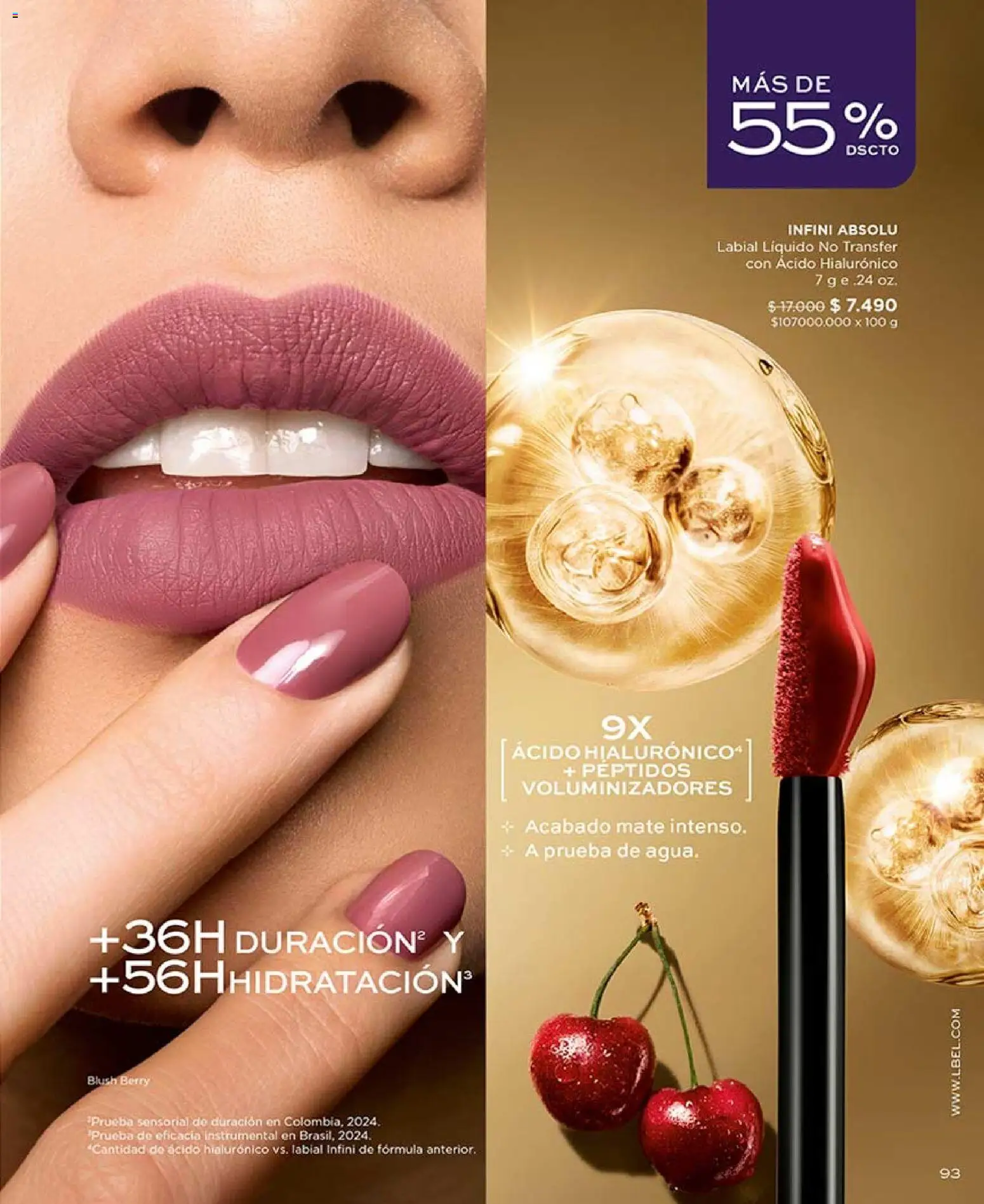 Catálogo L'Bel Campaña 7 │ válido desde el 18.04.2026 | Página: 93 | Productos: Mate, Labial