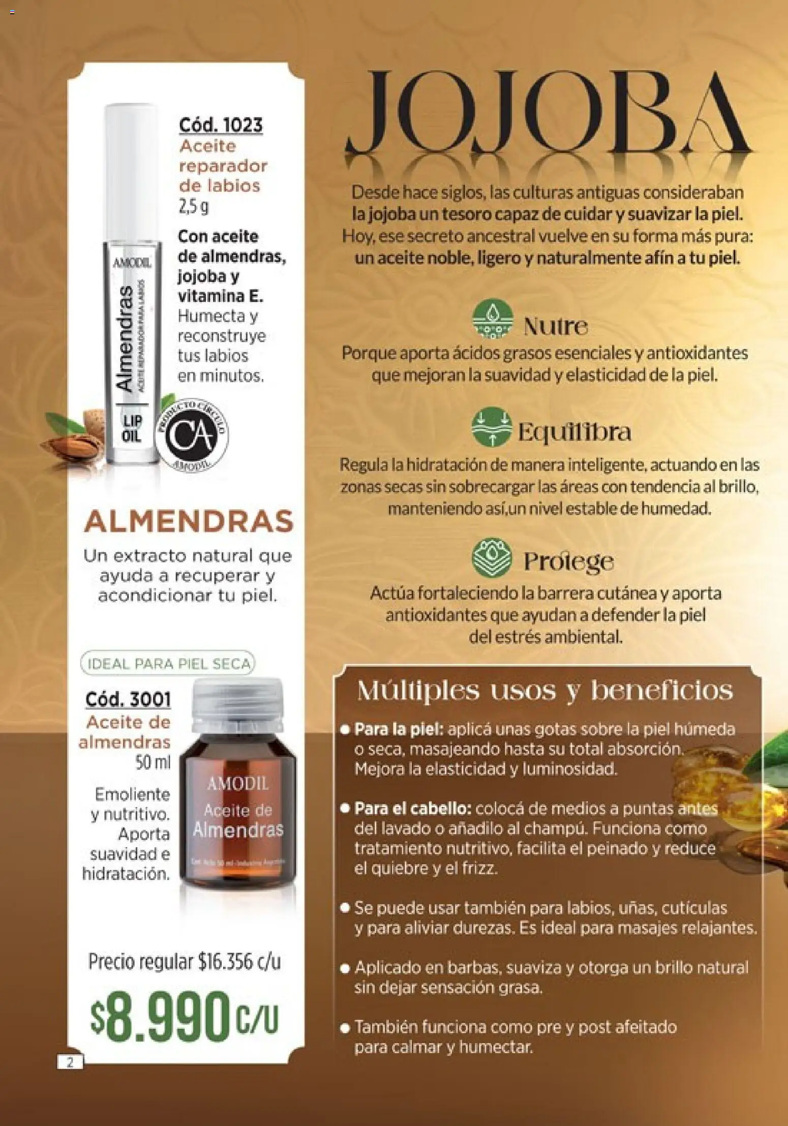 Catálogo Amodil Campaña 3 │ válido desde el 01.03.2026 | Página: 2 | Productos: Sobre, Almendras, Aceite, Brillo