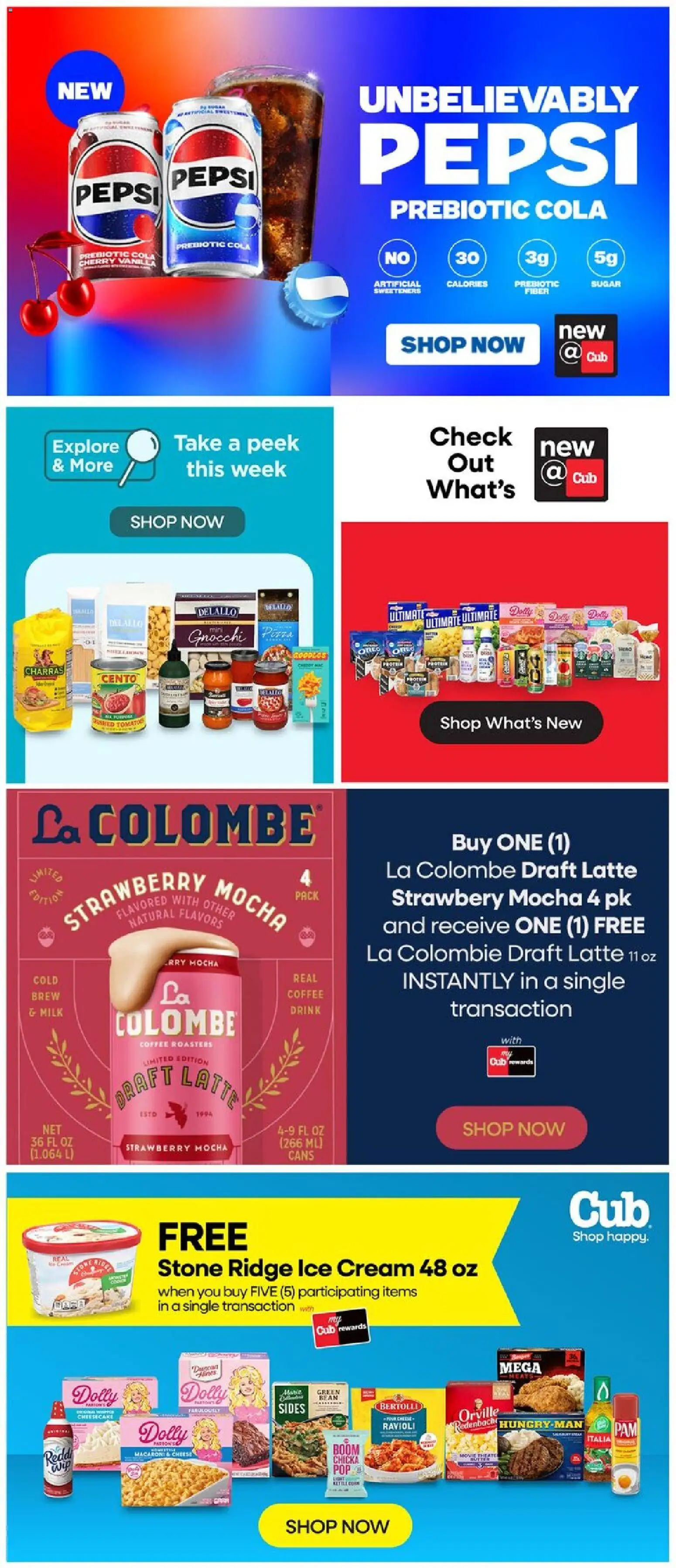 Cub Foods Weekly Ad - valid from 15.02.2026 | Page: 10 | Products: Coffee, Ice cream, Sugar, Cheesecake