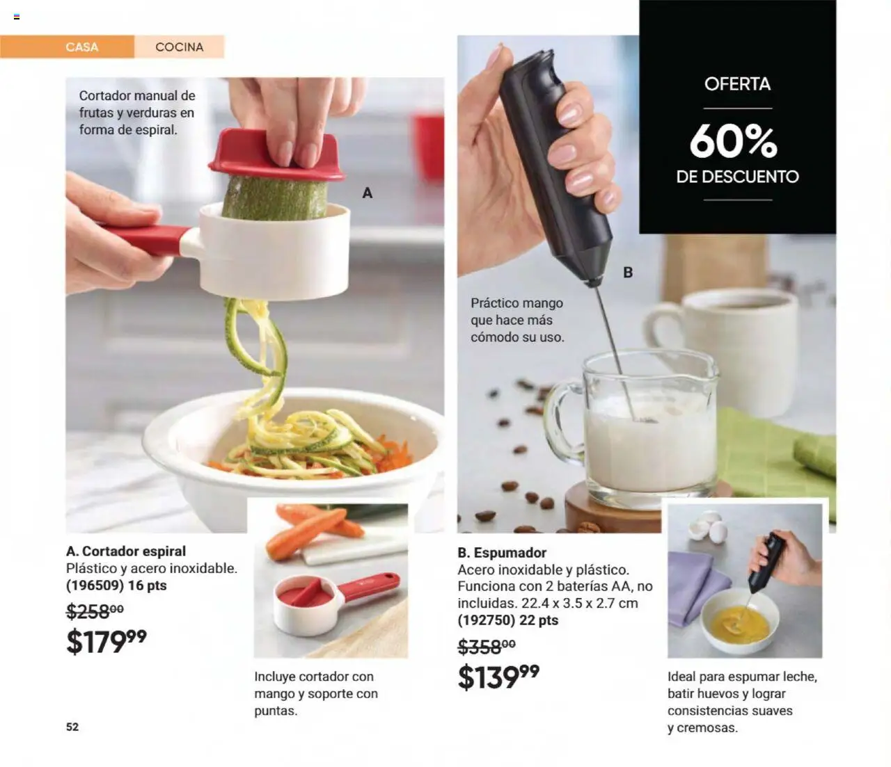 Nuevas ofertas de AVON válidas en toda la República Mexicana desde el 09.08.2025. ¡Encuentra las mejores ofertas en AVON - Casa & Estilo 13 2025! | Página: 54 | Productos: Mango, Huevos, Cortador, Cocina