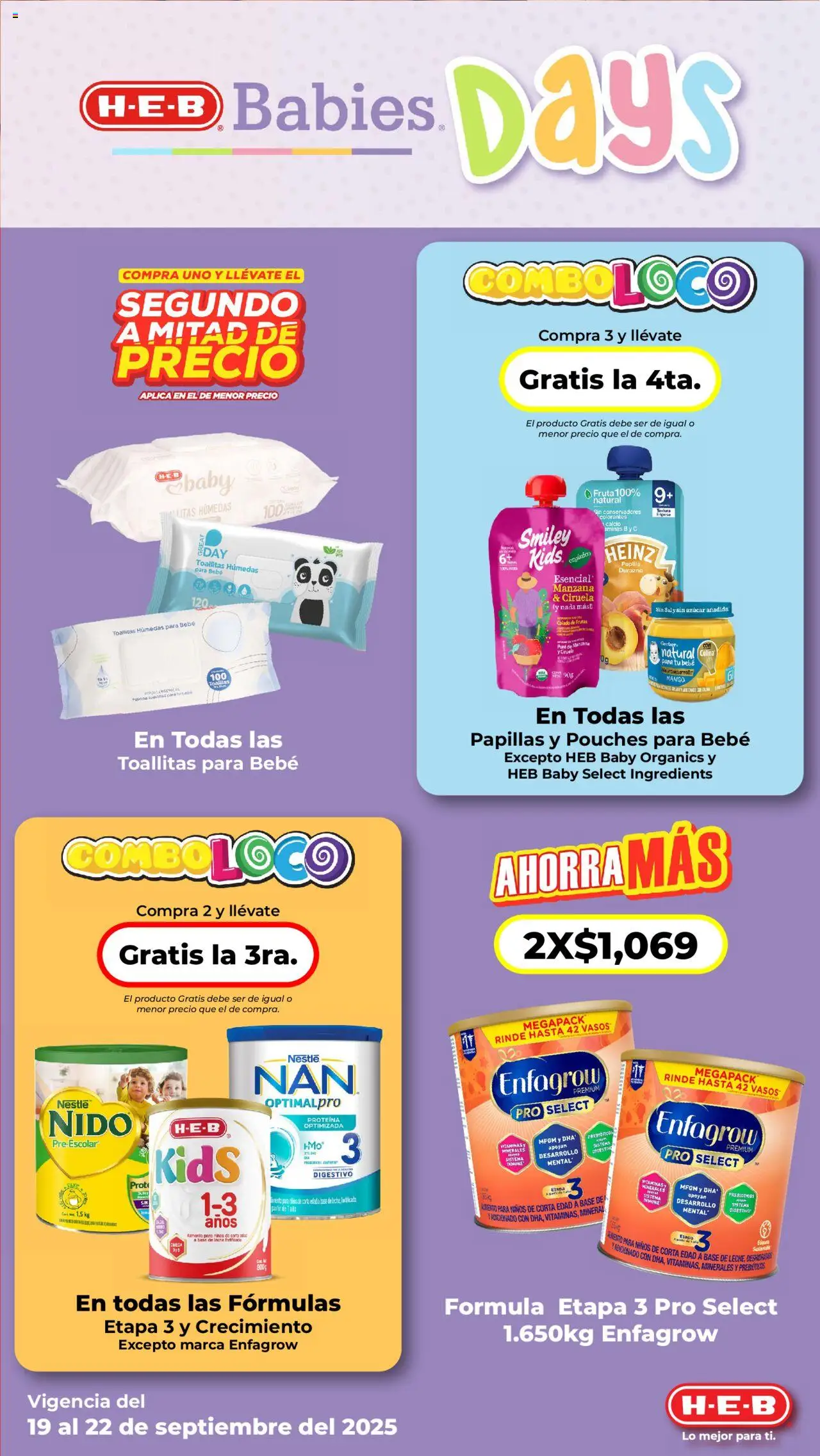 Nuevas ofertas de H-E-B válidas en toda la República Mexicana desde el 19.09.2025. ¡Encuentra las mejores ofertas en H-E-B - Folleto! | Página: 6 | Productos: Durazno, Manzana, Leche, Mango