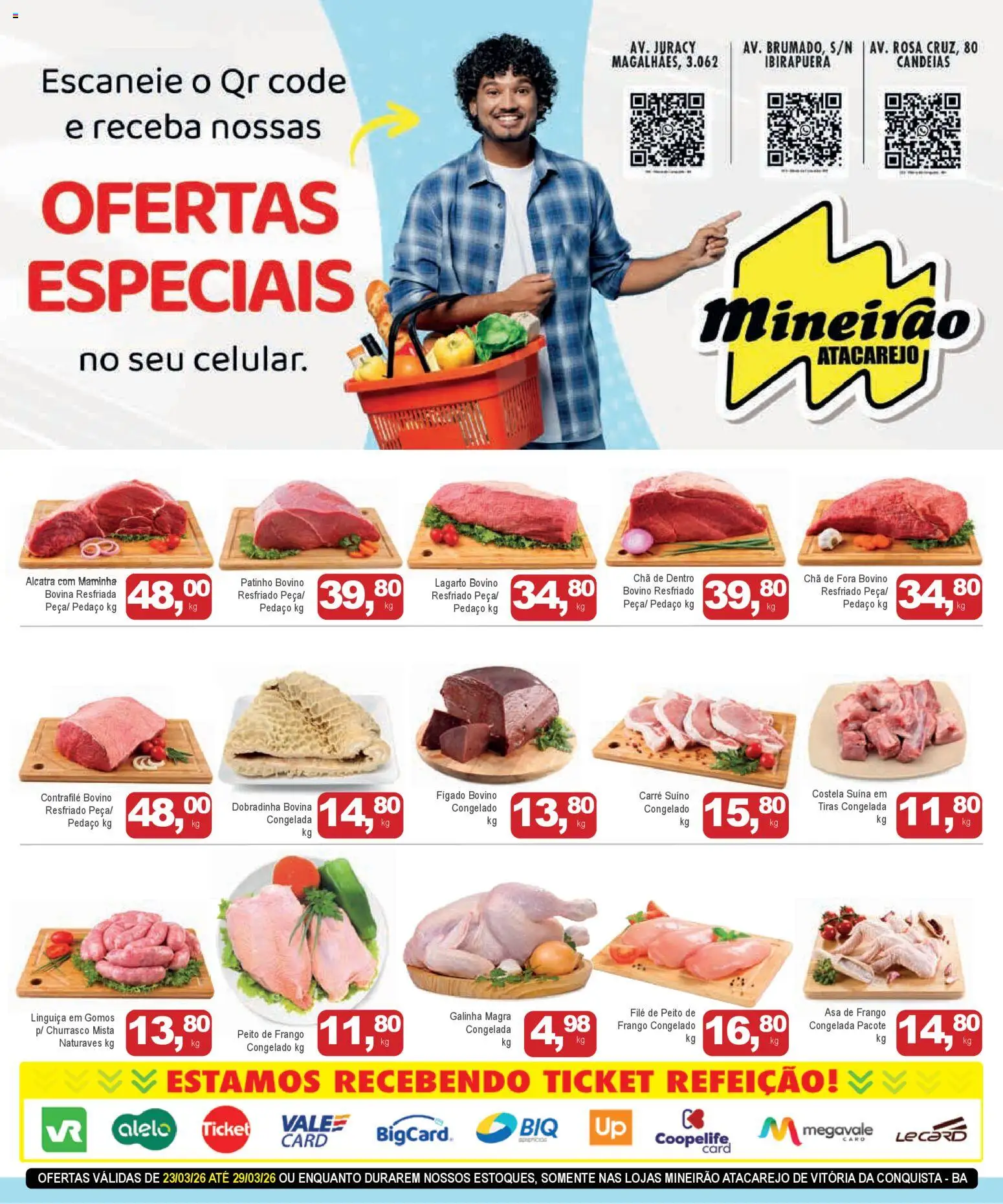 Mineirão Atacarejo Folheto - válido de 23.03.2026 | Página: 1 | Produtos: Maminha, Chá, Frango, Peito de frango