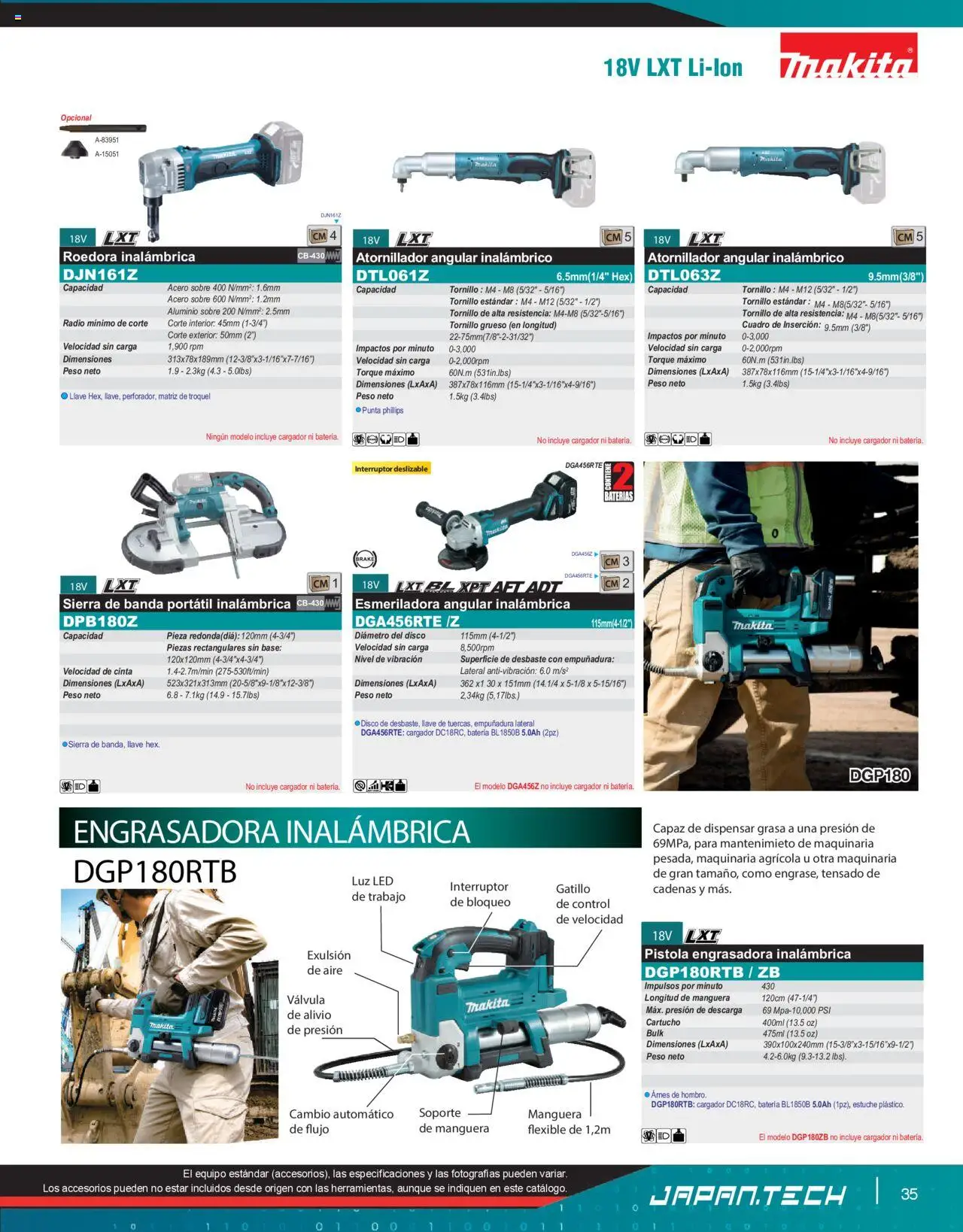 Nuevas ofertas de Makita válidas en toda la República Mexicana desde el 07.10.2024. ¡Encuentra las mejores ofertas en Makita catálogo Líneas de Ensamble! | Página: 35 | Productos: Manguera, Tornillo, Disco, Batería