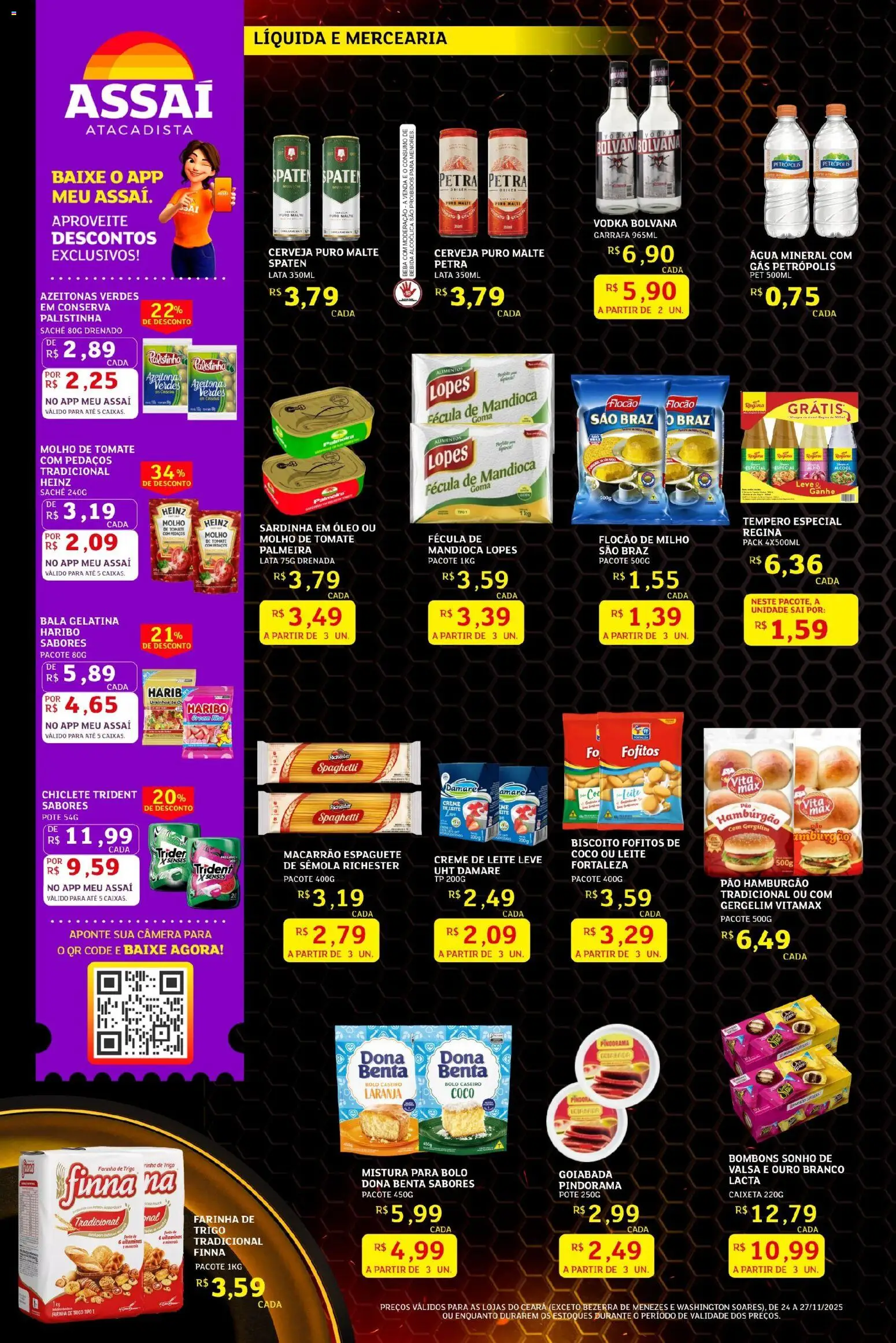 Assaí Atacadista Folheto - válido de 24.11.2025 | Página: 2 | Produtos: Cerveja, Sardinha, Goiabada, Câmera