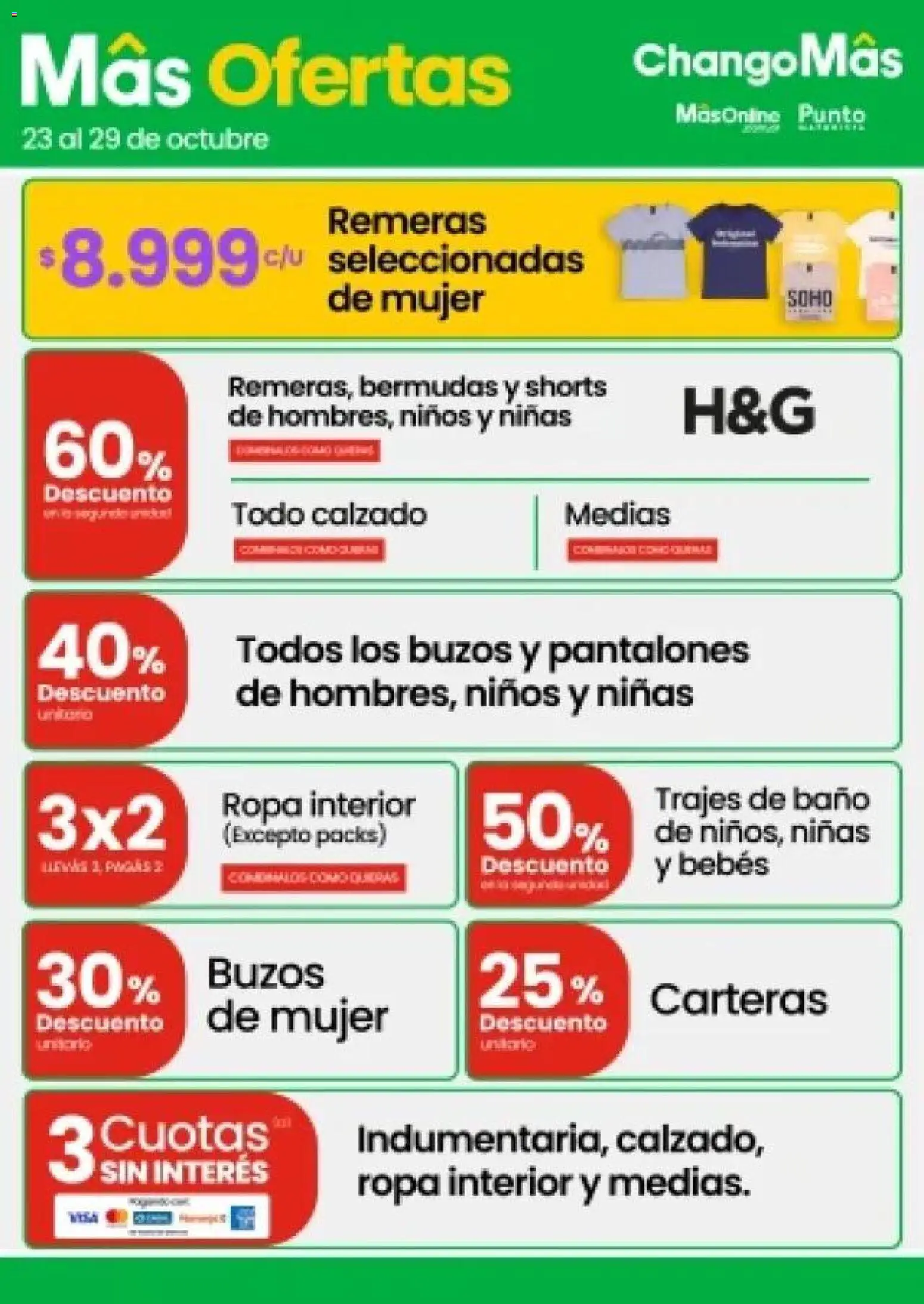 Changomas ofertas │ válido desde el 23.10.2025 | Página: 11 | Productos: Baño, Pantalones, Ropa interior, Medias