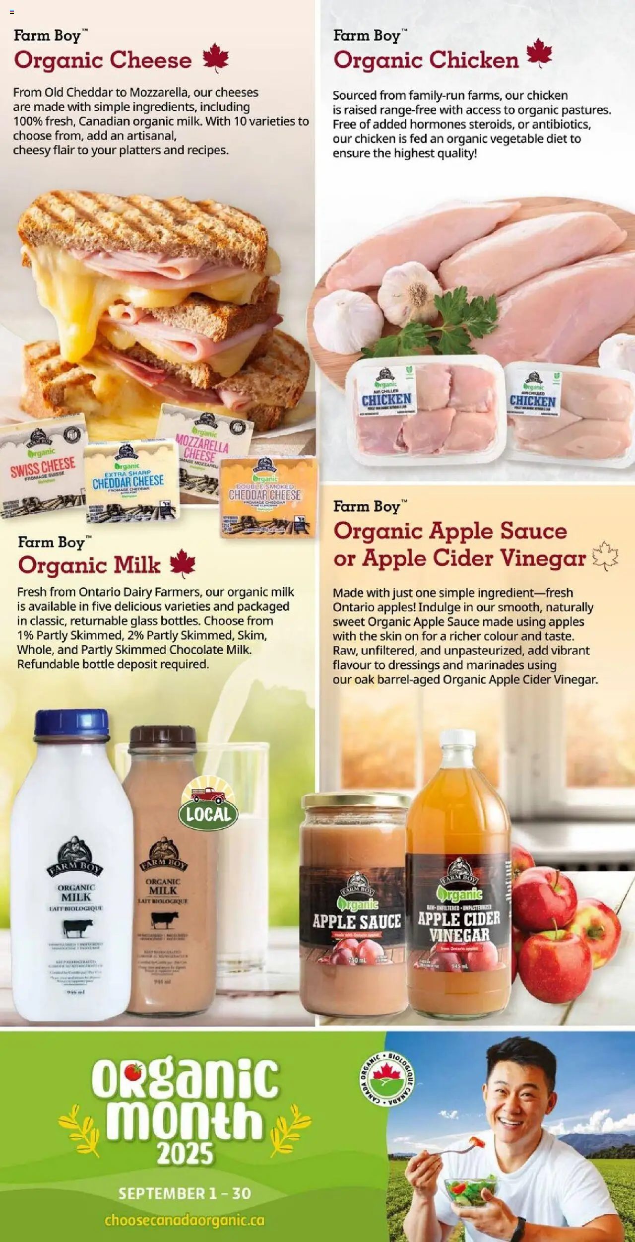 Farm Boy flyer valid from 11.09.2025 | Page: 11 | Products: Milk, Cheese, Chicken, Apples