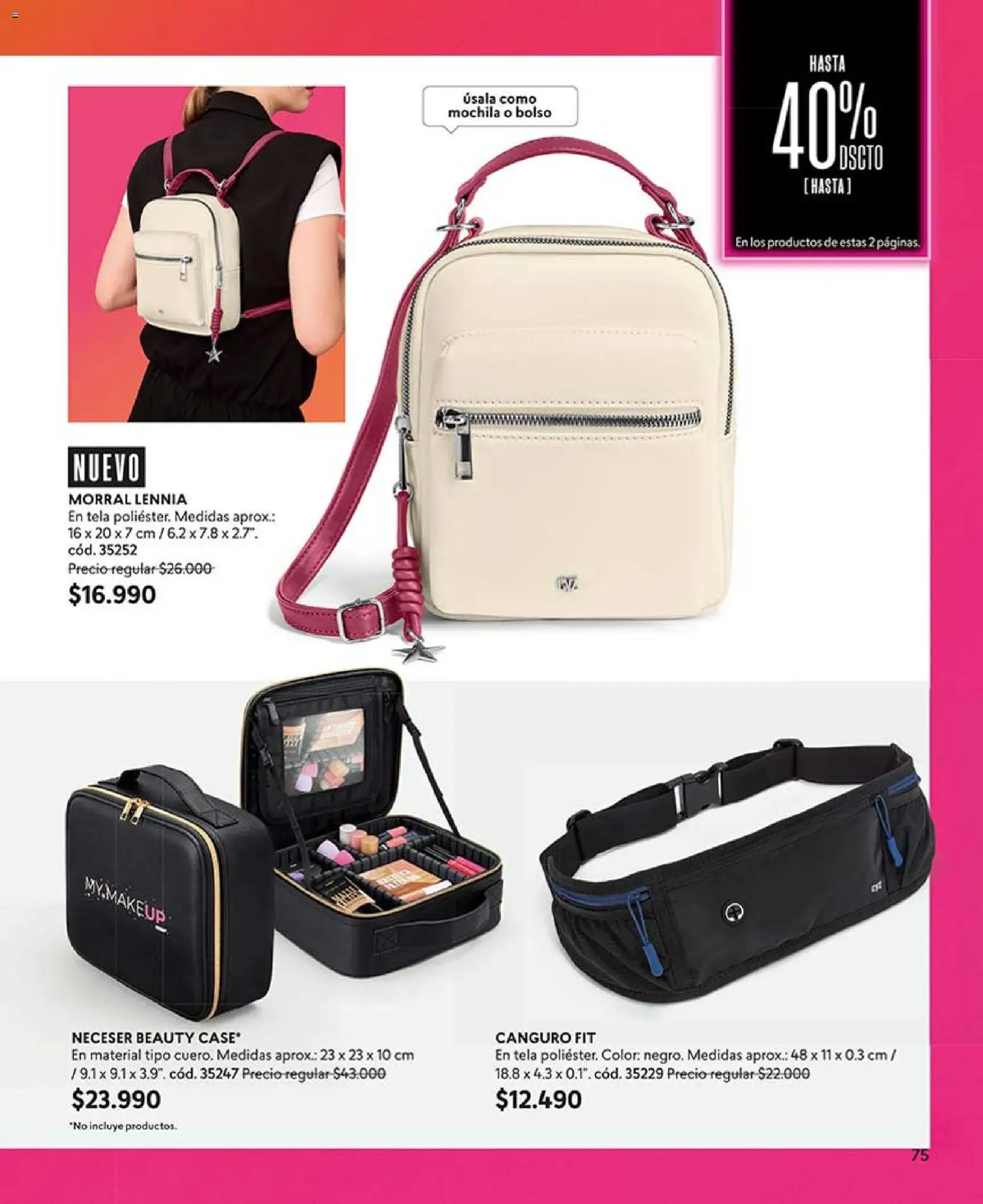 Catálogo CyZone Campaña 5 │ válido desde el 01.03.2026 | Página: 87 | Productos: Neceser, Bolso, Mochila