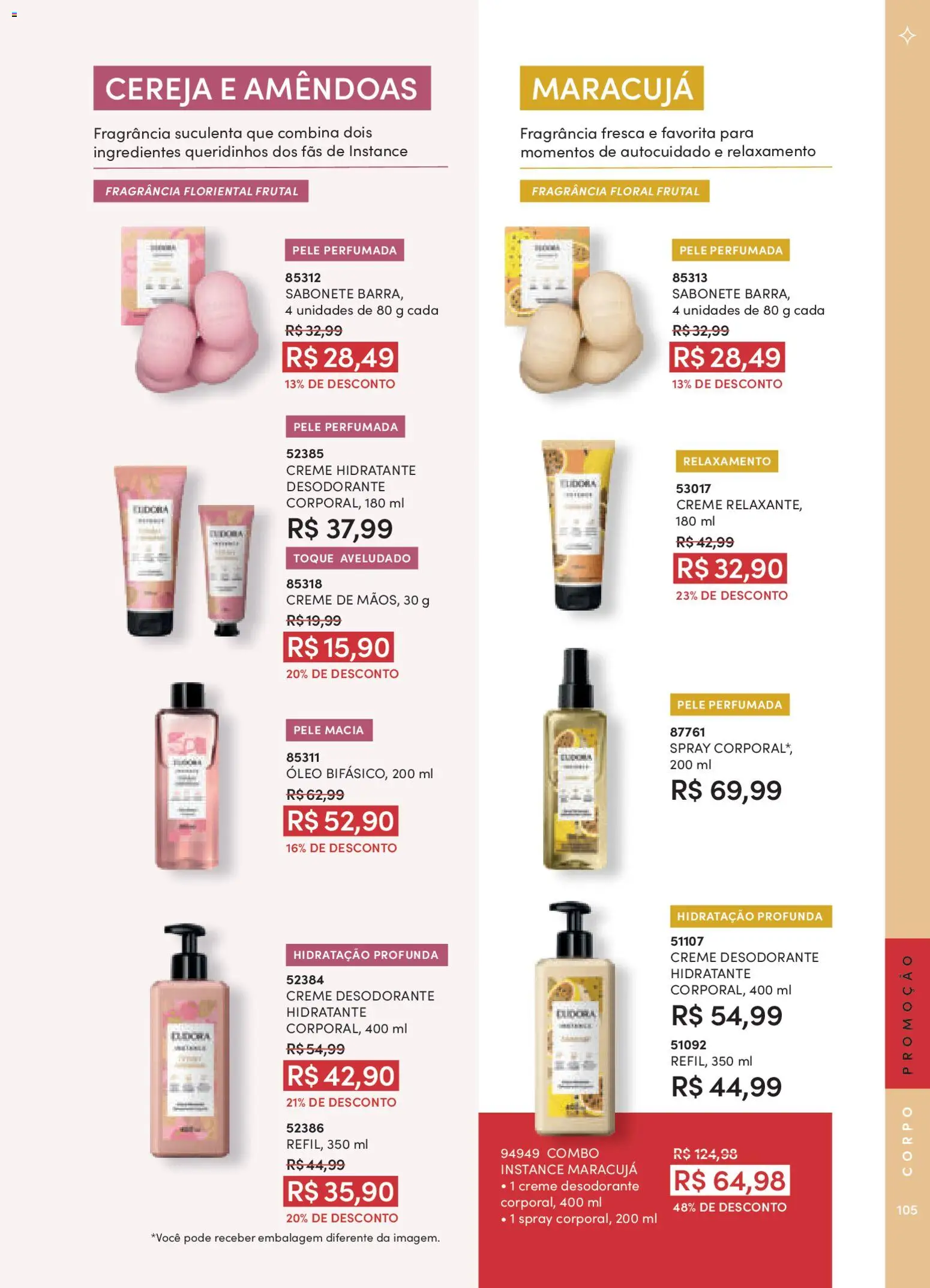 Eudora Folheto - válido de 10.11.2025 | Página: 105 | Produtos: Maracujá, Desodorante, Creme, Sabonete
