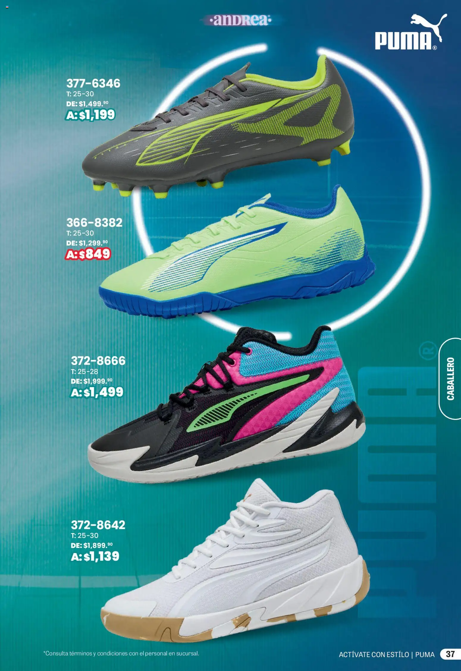 Nuevas ofertas de Andrea válidas en toda la República Mexicana desde el 01.03.2026. ¡Encuentra las mejores ofertas en Andrea catálogo Actívate con estillo! | Página: 37