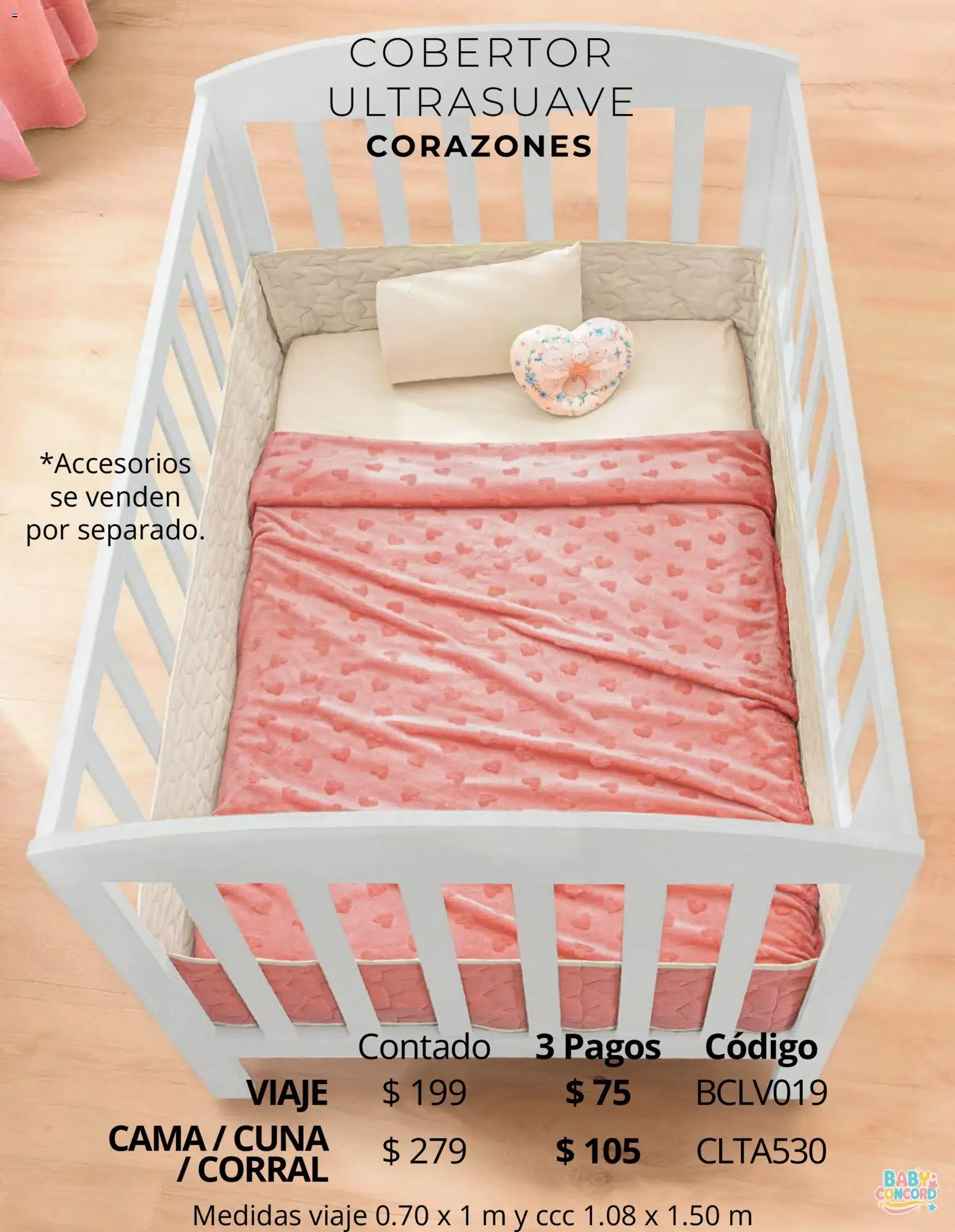 Nuevas ofertas de Colchas Concord válidas en toda la República Mexicana desde el 01.05.2026. ¡Encuentra las mejores ofertas en Colchas Concord catálogo Baby! | Página: 48 | Productos: Cobertor, Cama, Cuna