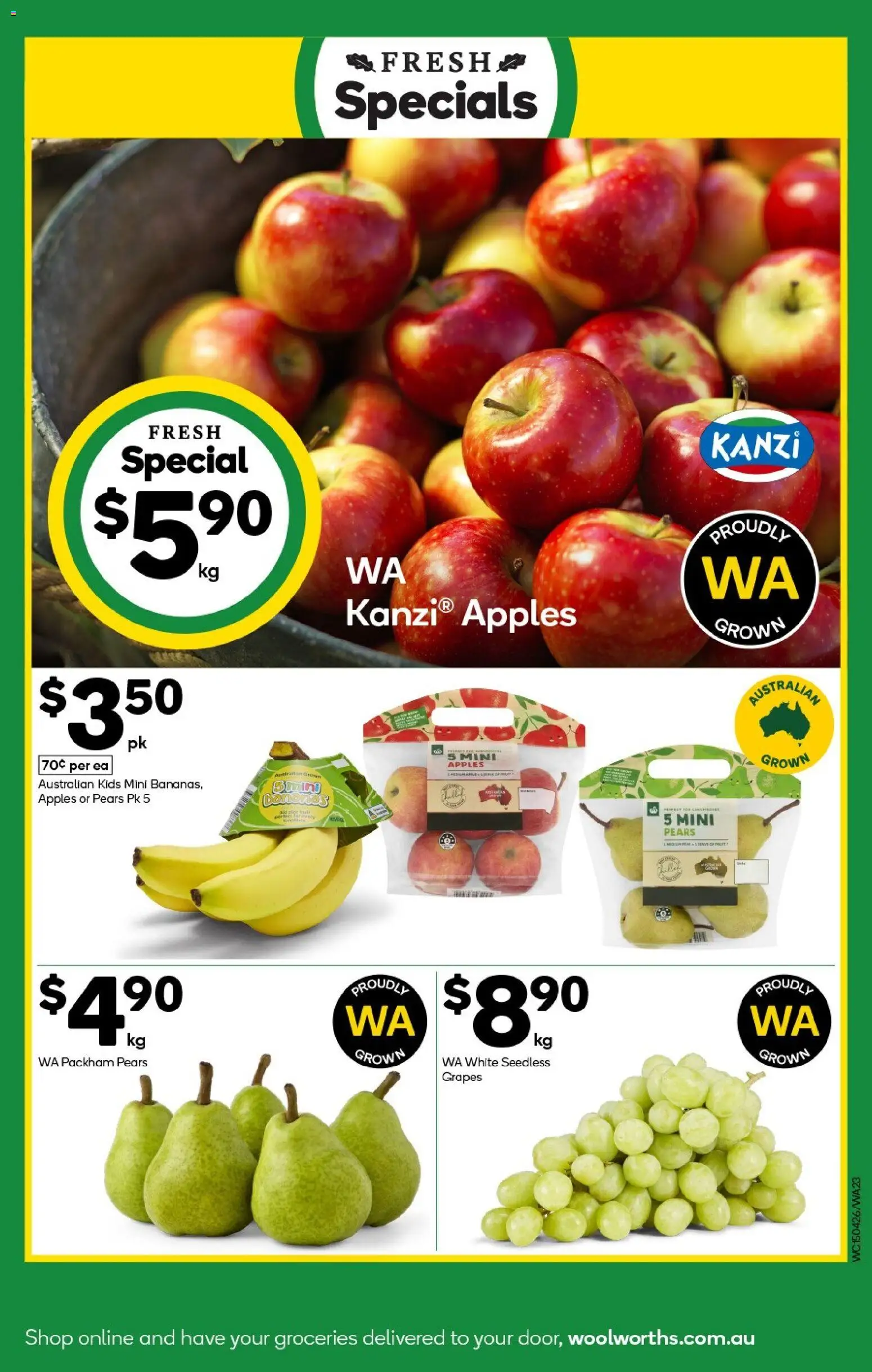 Woolworths catalogue - valid from 15.04.2026 | Page: 23 | Products: Apples, Bananas, Grapes