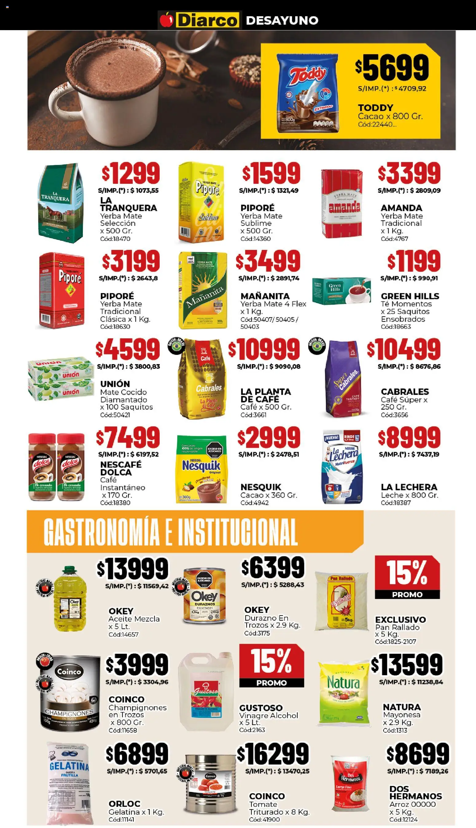 Diarco ofertas │ válido desde el 19.01.2026 | Página: 5 | Productos: Mate, Vinagre, Café, Té