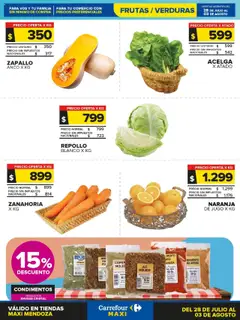 Vista previa Carrefour Maxi Frutas y Verduras válido desde el 28.07.2025