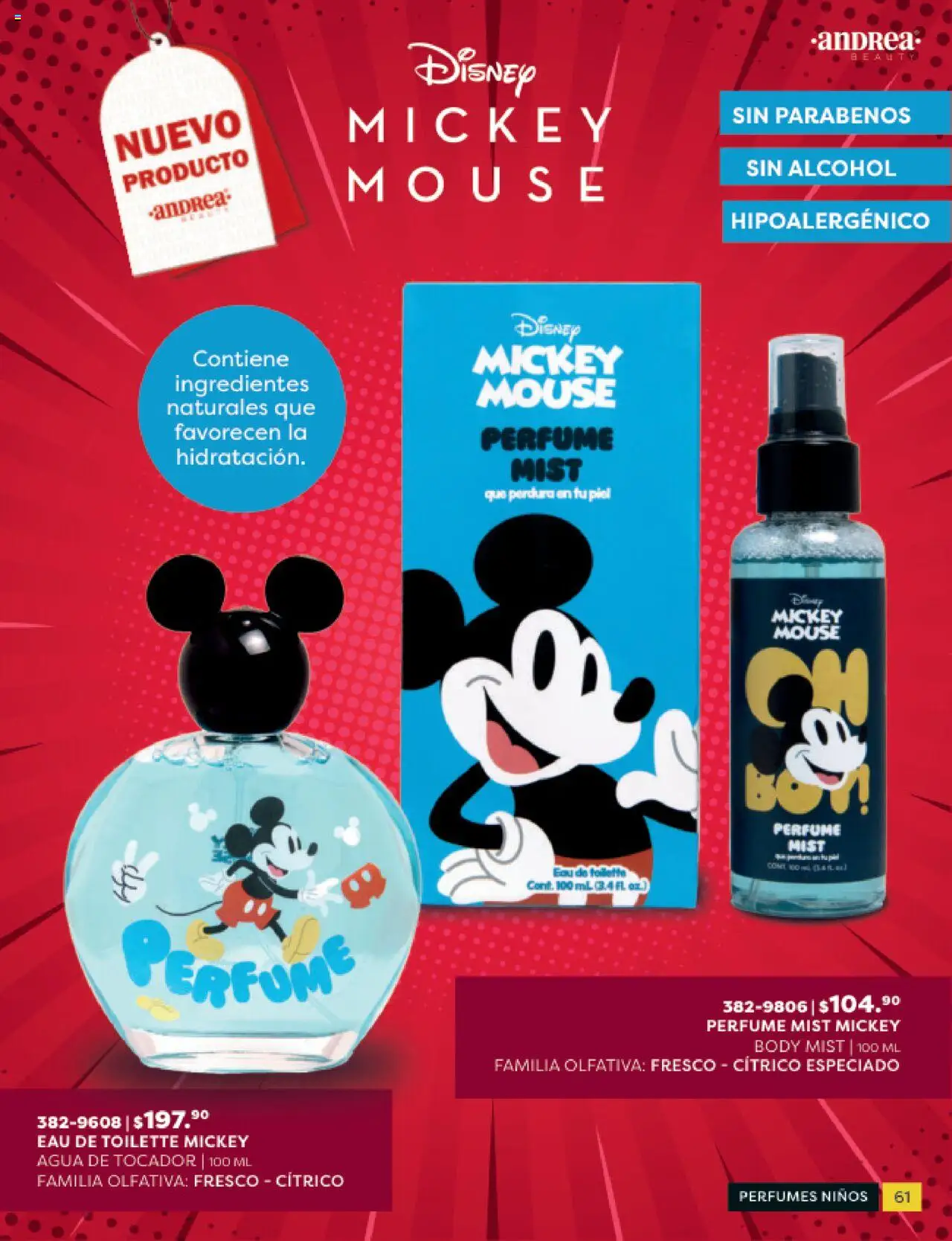 Nuevas ofertas de Andrea válidas en toda la República Mexicana desde el 03.10.2025. ¡Encuentra las mejores ofertas en Andrea - Catálogo Beauty - 20% en todo el catálogo! | Página: 61 | Productos: Mouse, Body, Perfume, Eau de toilette