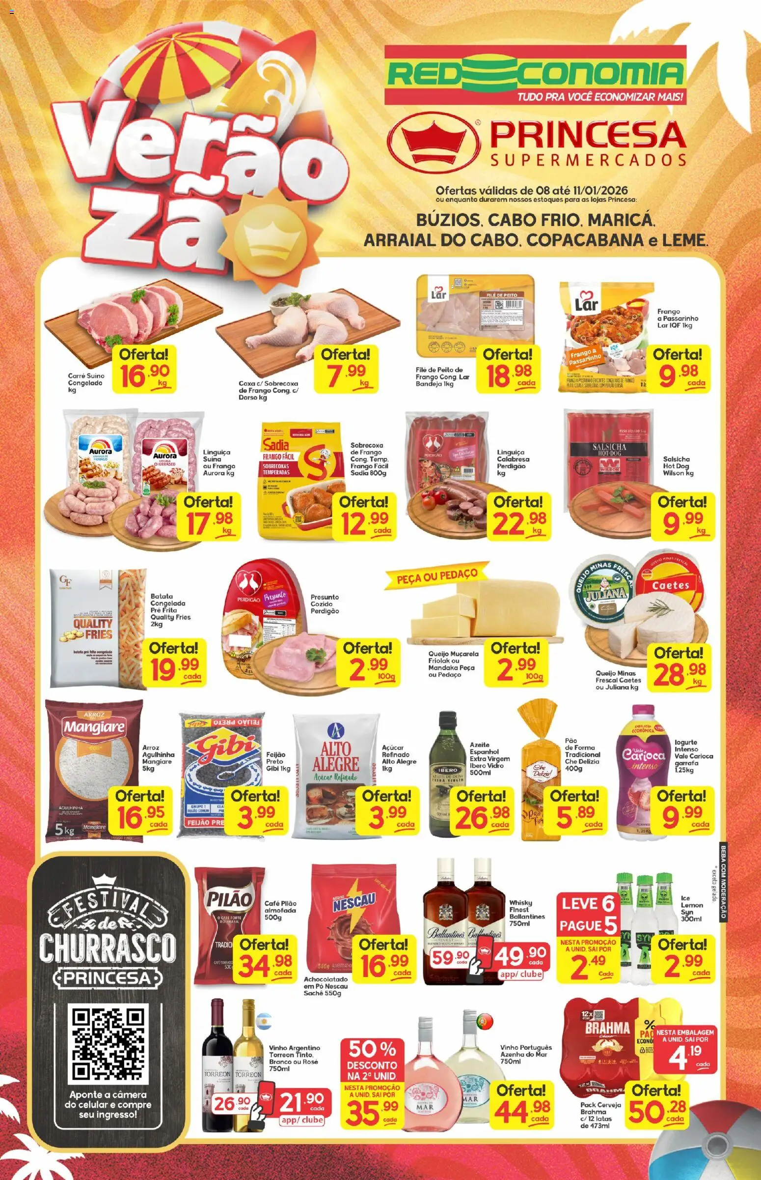 Princesa Folheto - válido de 08.01.2026 | Página: 1 | Produtos: Celular, Salsicha, Café pilão, Batata