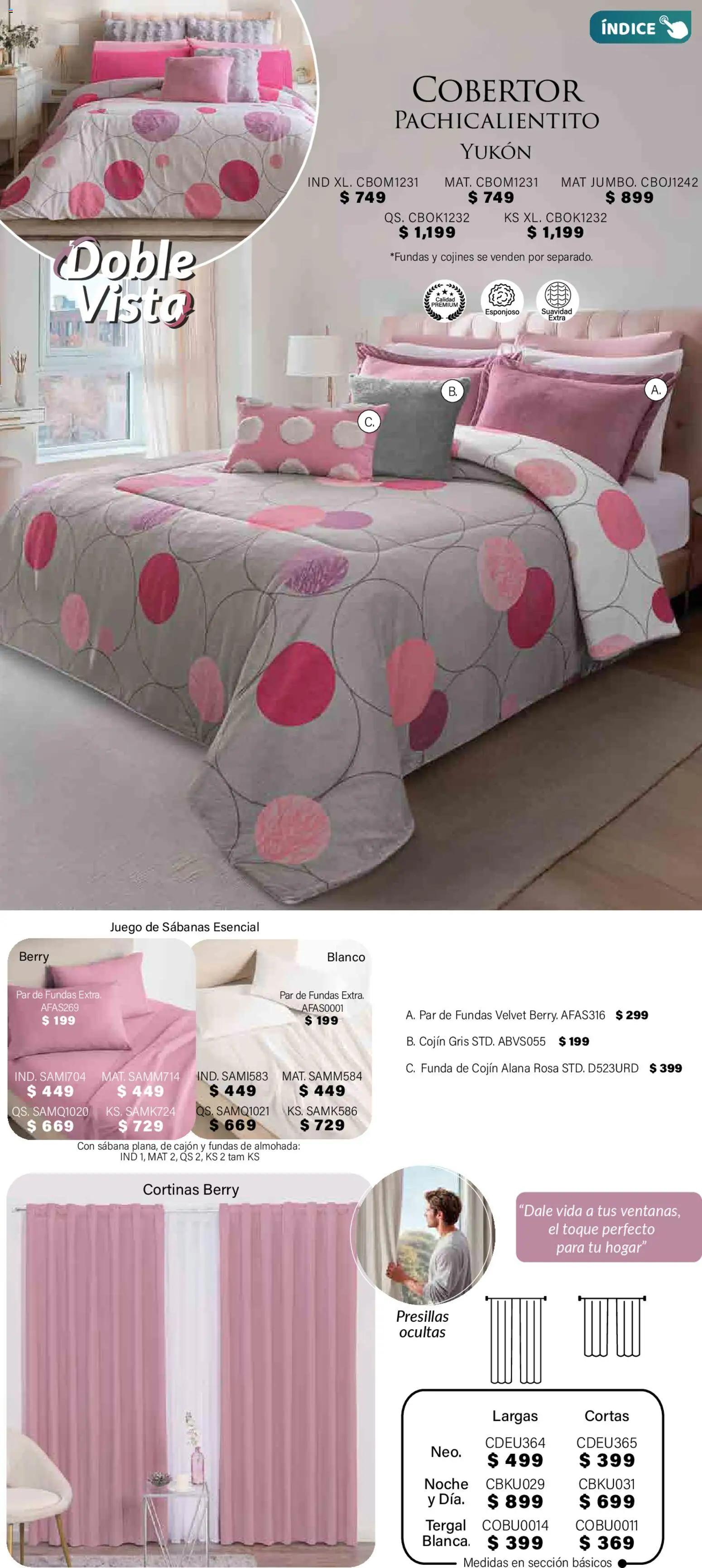 Nuevas ofertas de Colchas Concord válidas en toda la República Mexicana desde el 01.11.2025. ¡Encuentra las mejores ofertas en Colchas Concord Buen Fin! | Página: 317 | Productos: Juego, Almohada, Sabanas, Cortinas