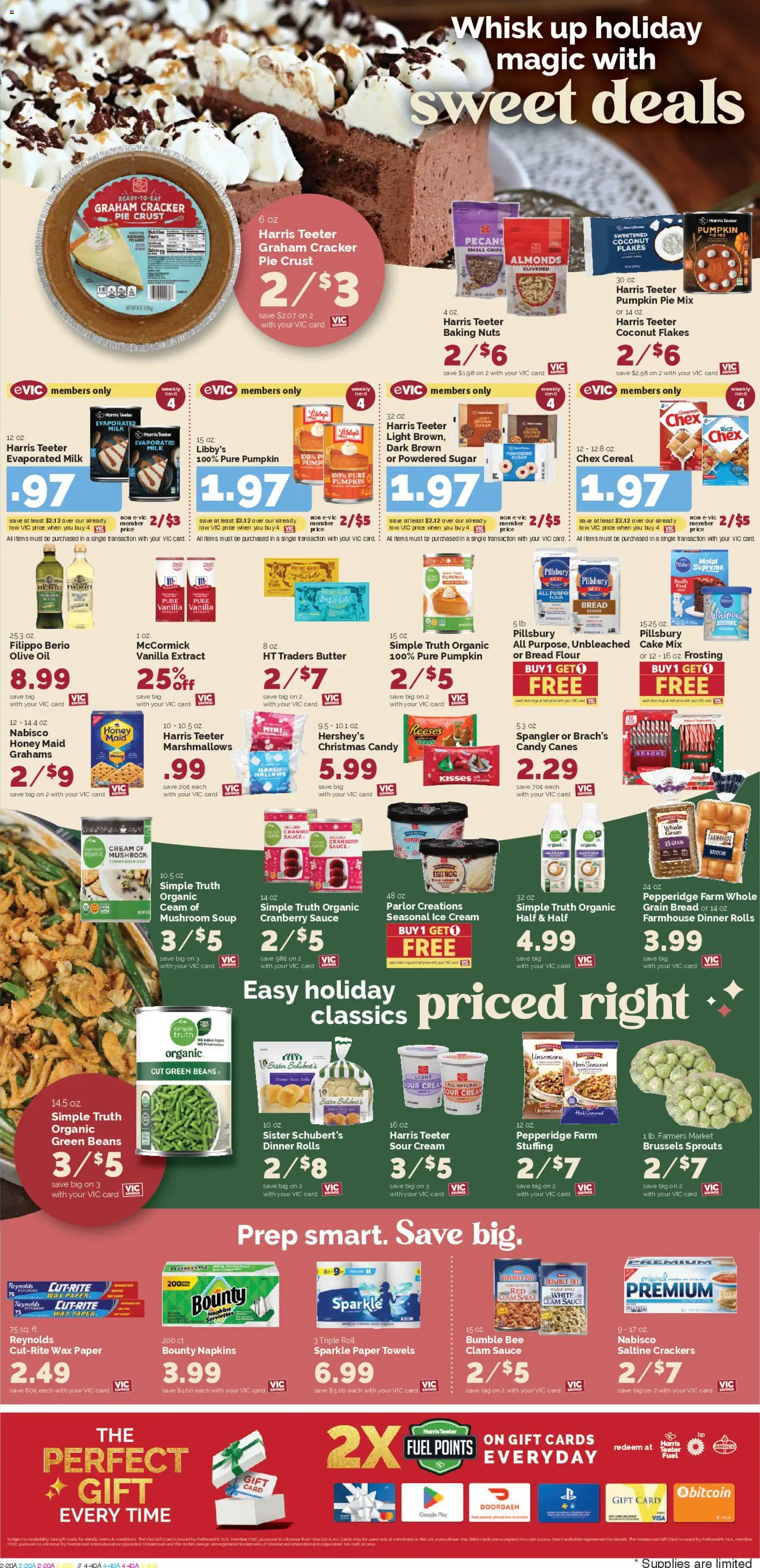 Harris Teeter Weekly Ad - NC - valid from 03.12.2025 | Page: 8 | Products: Brussels Sprouts, Oil, Ice cream, Sauce
