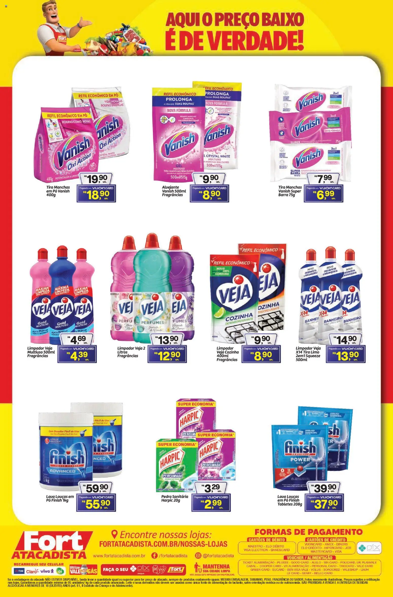 Fort Atacadista Folheto - válido de 26.01.2026 | Página: 2 | Produtos: Pedra sanitária, Alvejante, Desengordurante, Baixo