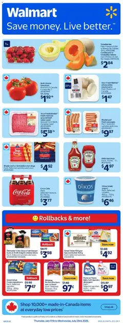 Preview of Walmart weekly flyer from shop Walmart valid from 17.07.2025