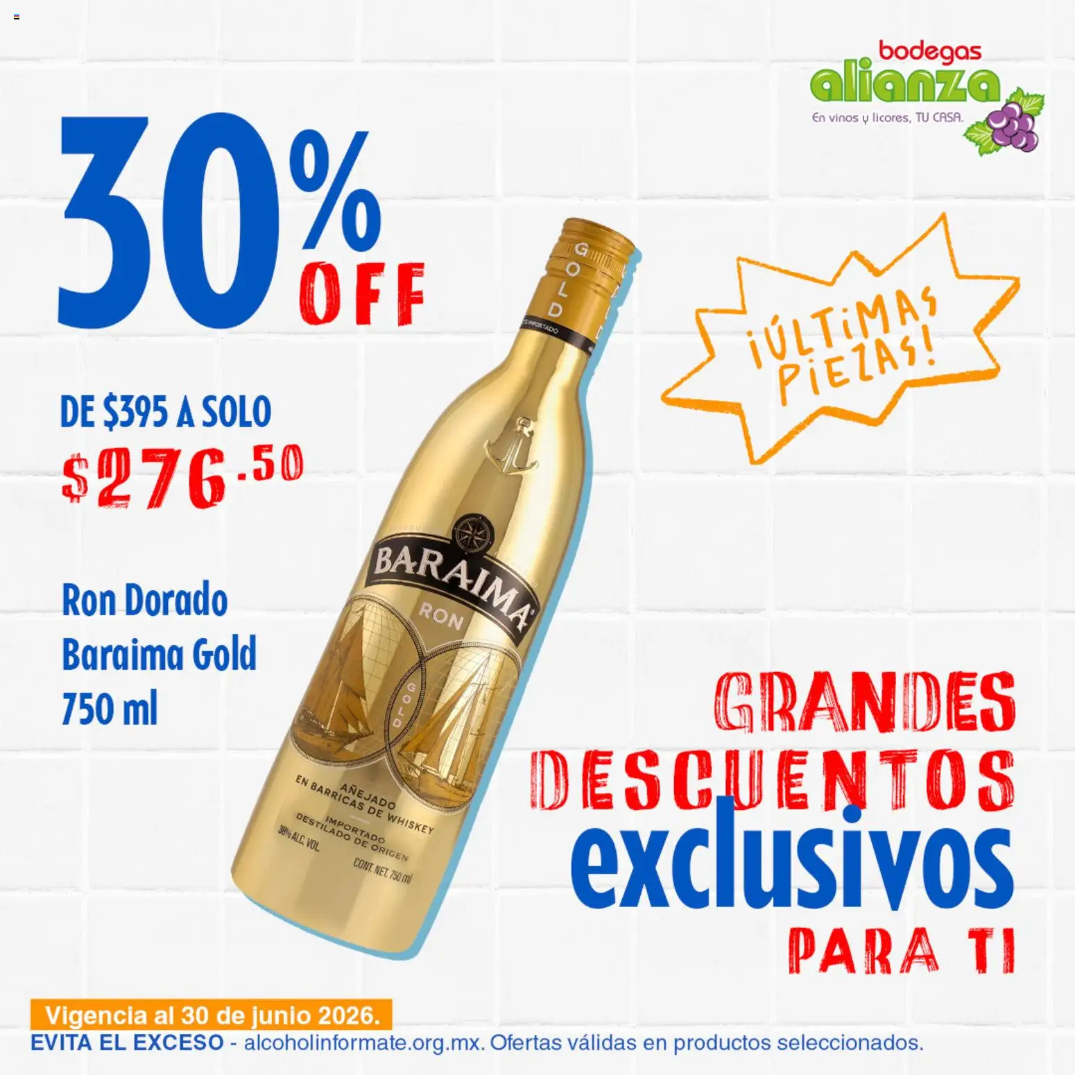 Nuevas ofertas de Bodegas Alianza válidas en toda la República Mexicana desde el 23.04.2026. ¡Encuentra las mejores ofertas en Bodegas Alianza catálogo Grandes descuentos! | Página: 1 | Productos: Whiskey