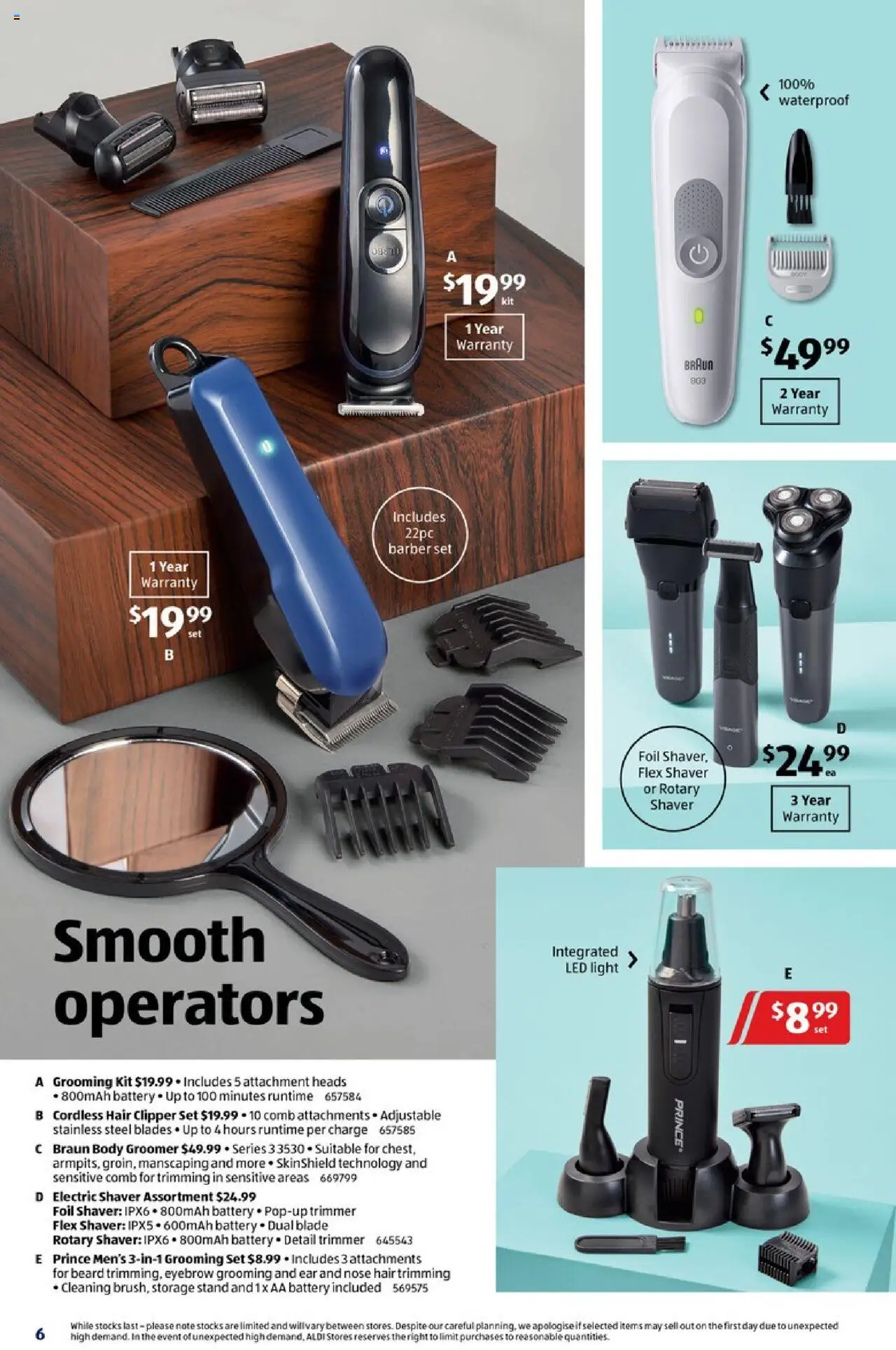 Aldi catalogue - valid from 20.08.2025 | Page: 6 | Products: Battery, Light, Eyebrow, Electric shaver