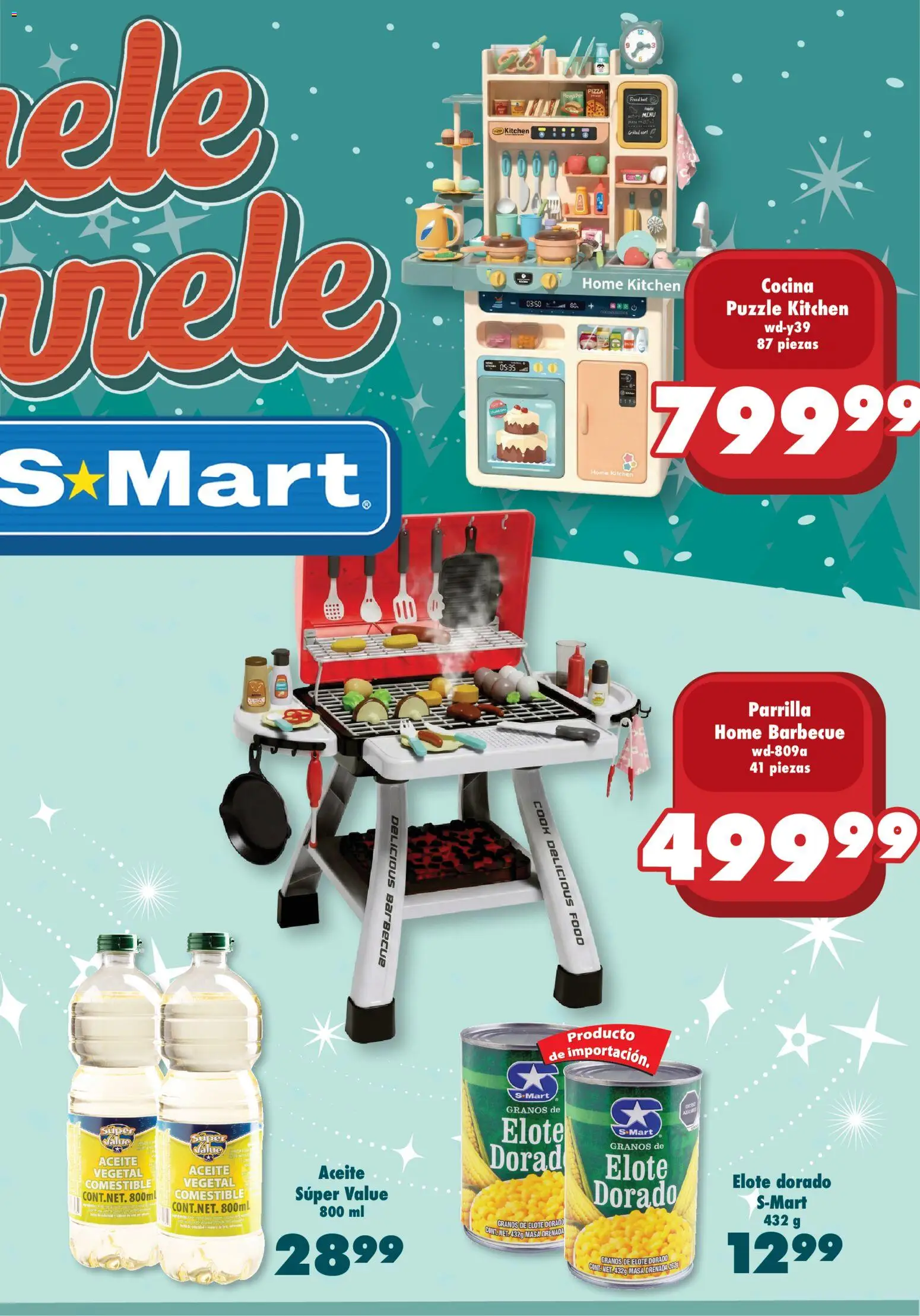 Nuevas ofertas de S-Mart válidas en toda la República Mexicana desde el 02.12.2025. ¡Encuentra las mejores ofertas en S-Mart folleto Matamoros! | Página: 3 | Productos: Aceite, Pizza, Cocina, Parrilla