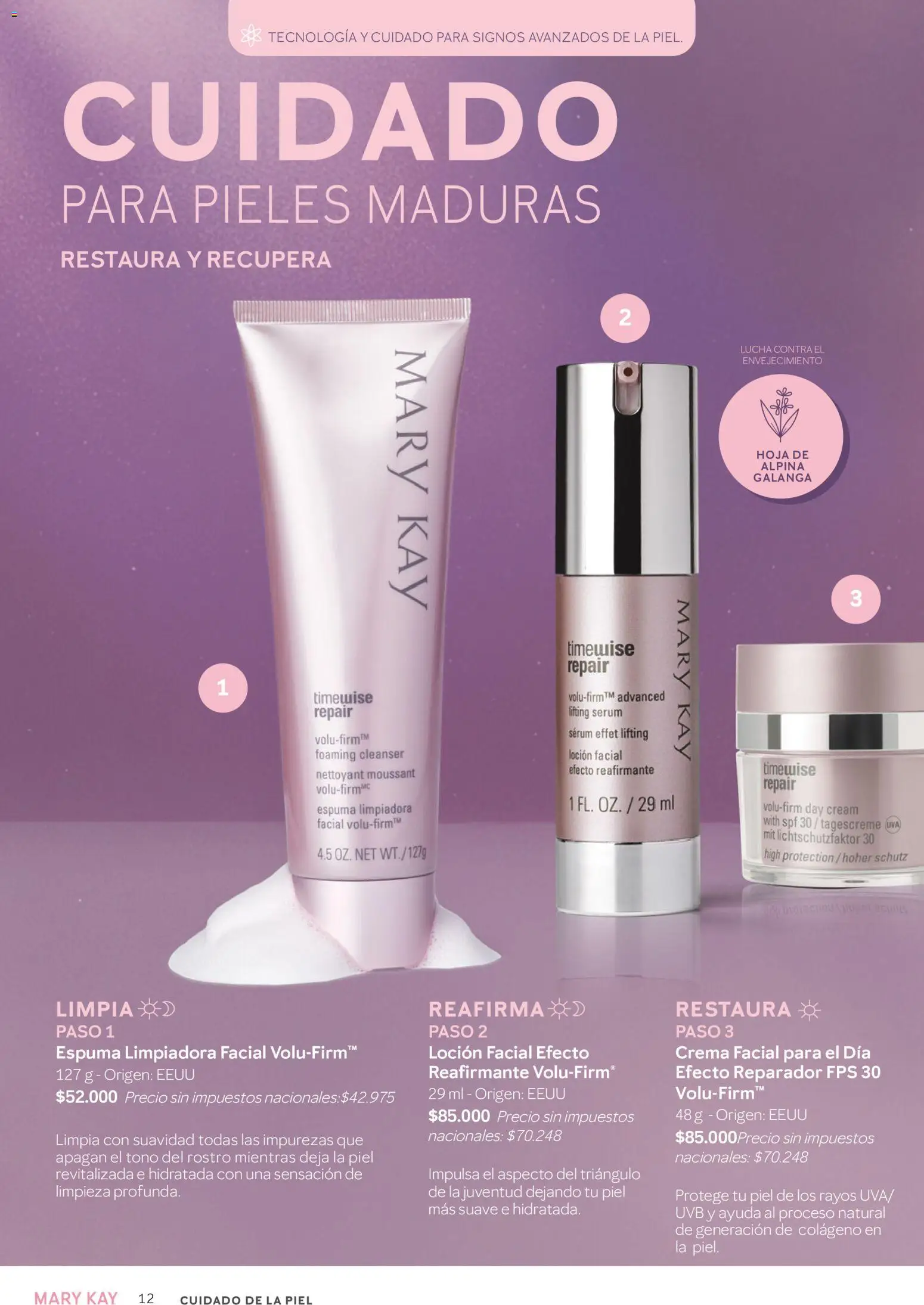 Mary Kay catálogo │ válido desde el 01.03.2026 | Página: 12 | Productos: Serum, Loción, Uva, Crema