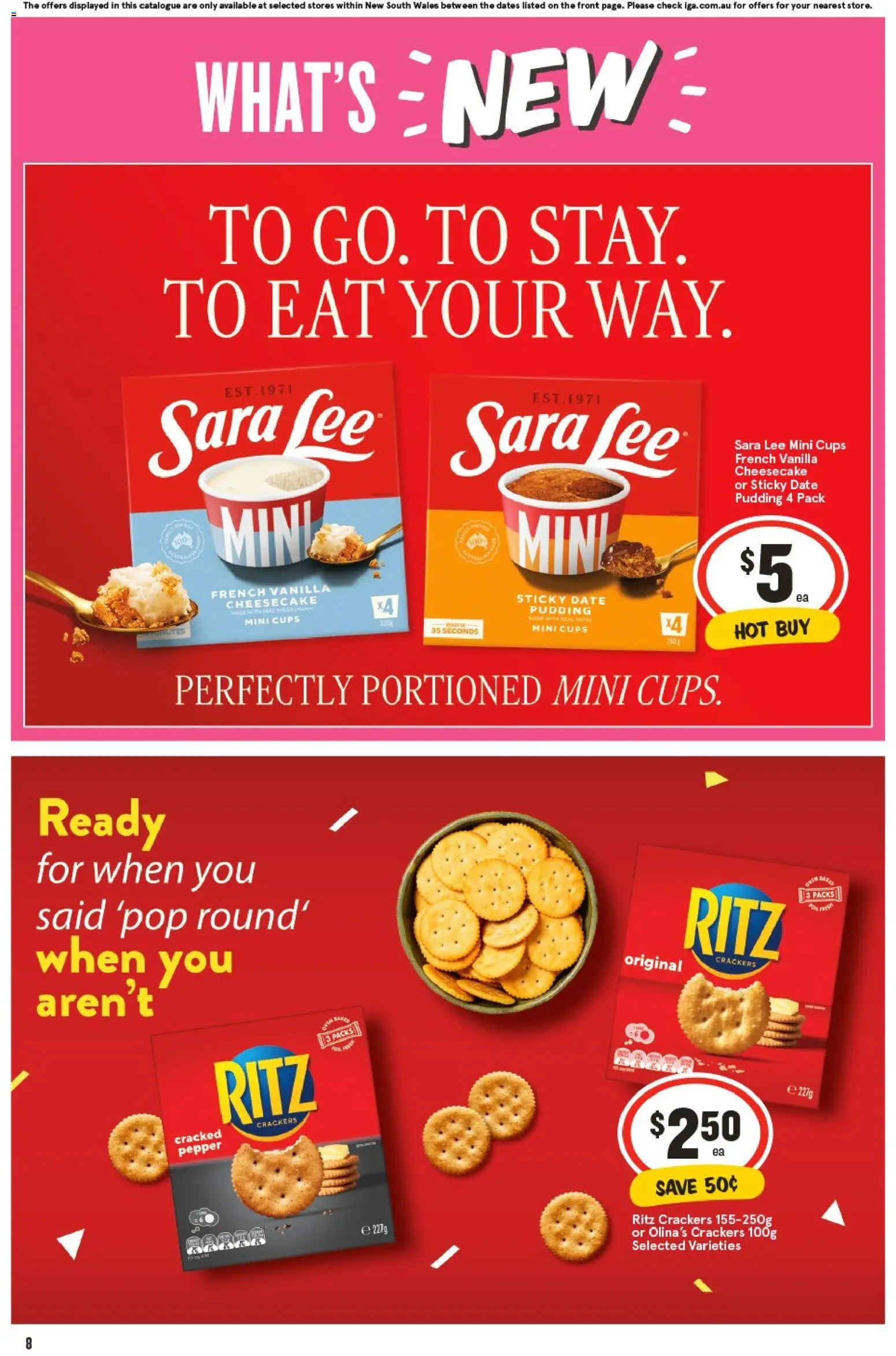 IGA catalogue - valid from 05.11.2025 | Page: 8 | Products: Cups, Crackers, Pudding, Date