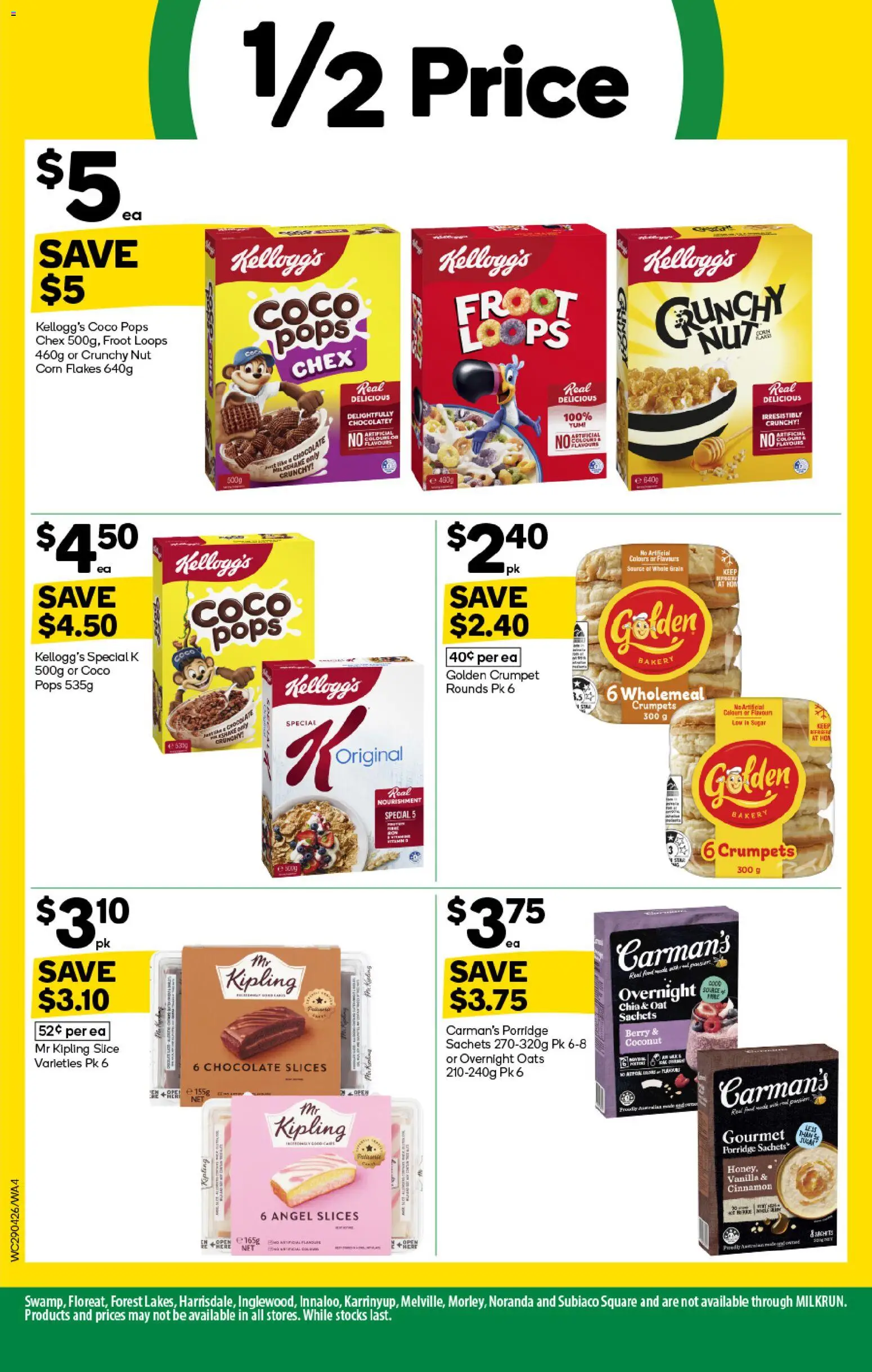 Woolworths catalogue - valid from 29.04.2026 | Page: 4 | Products: Crumpets, Chocolate, Sugar, Bakery